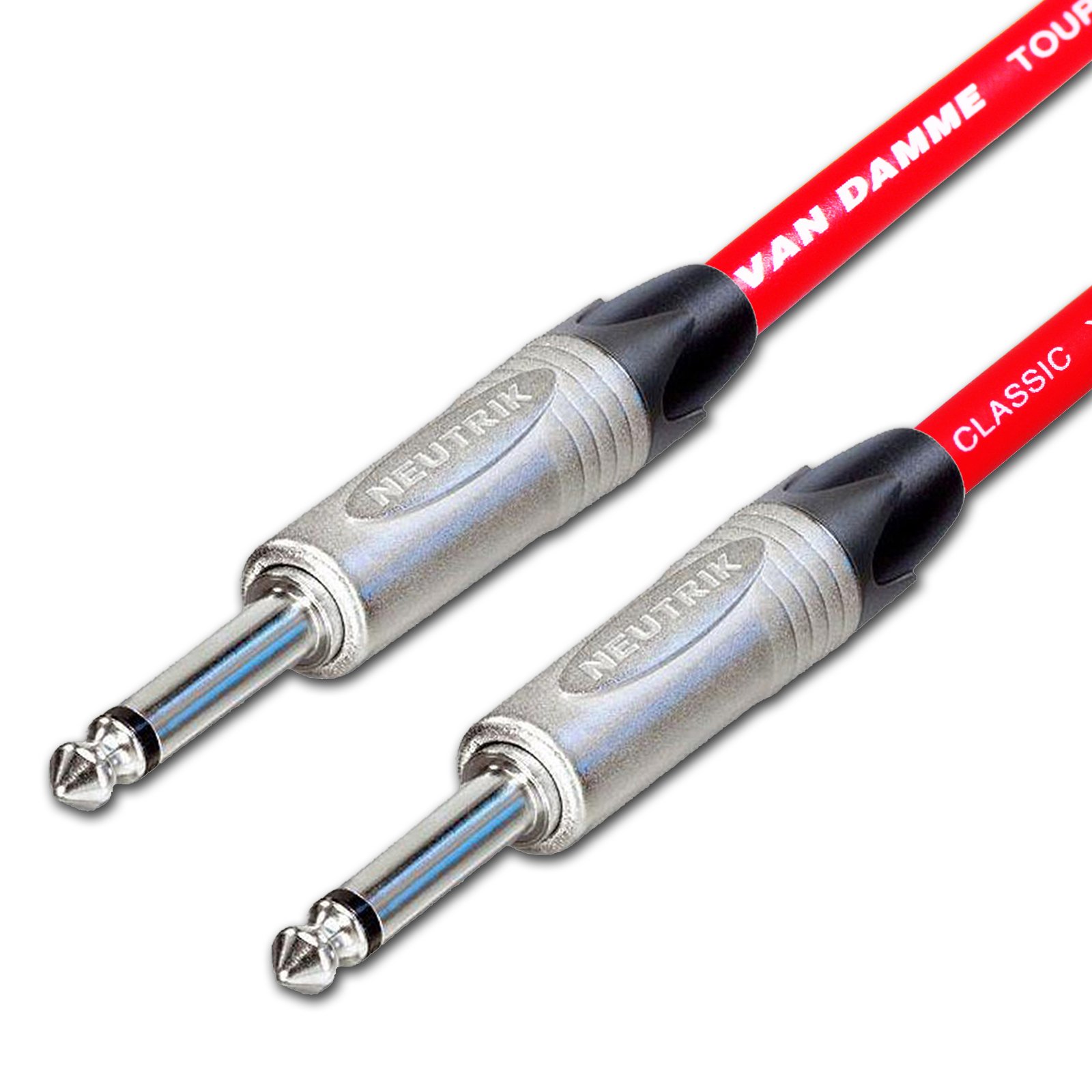 Designacable0.5m Custom Length Silver Solder Straight FX Patch Lead Cable - Red