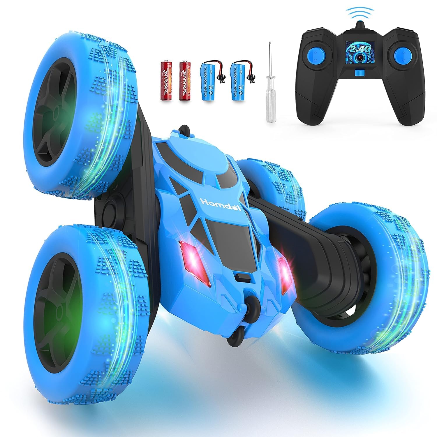 VVE 4x4 Wheel Monster Zap Car Toy for Kids Friction Powered Cars with Soft Rubber Wheels Shock Absorber Suspension Push and Go Car (Stunt CAR)