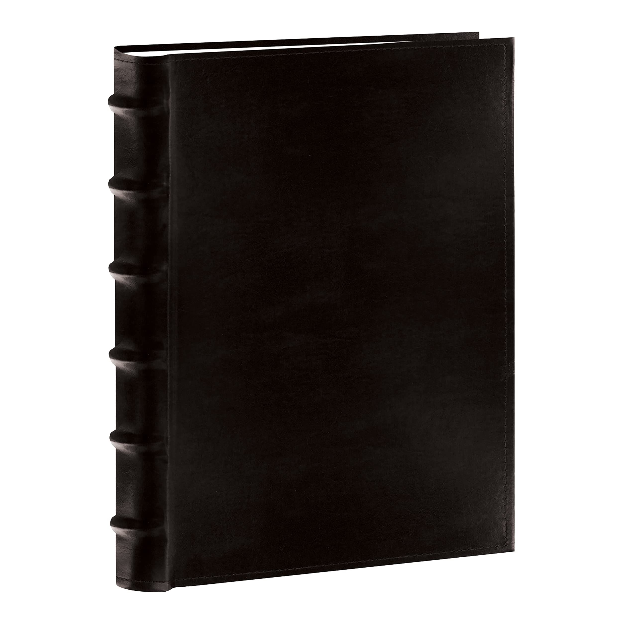 Pioneer Sewn Bonded Leather BookBound Bi-Directional Photo Album, Holds 300 4x6" Photos, 3 Per Page. Color: Black.