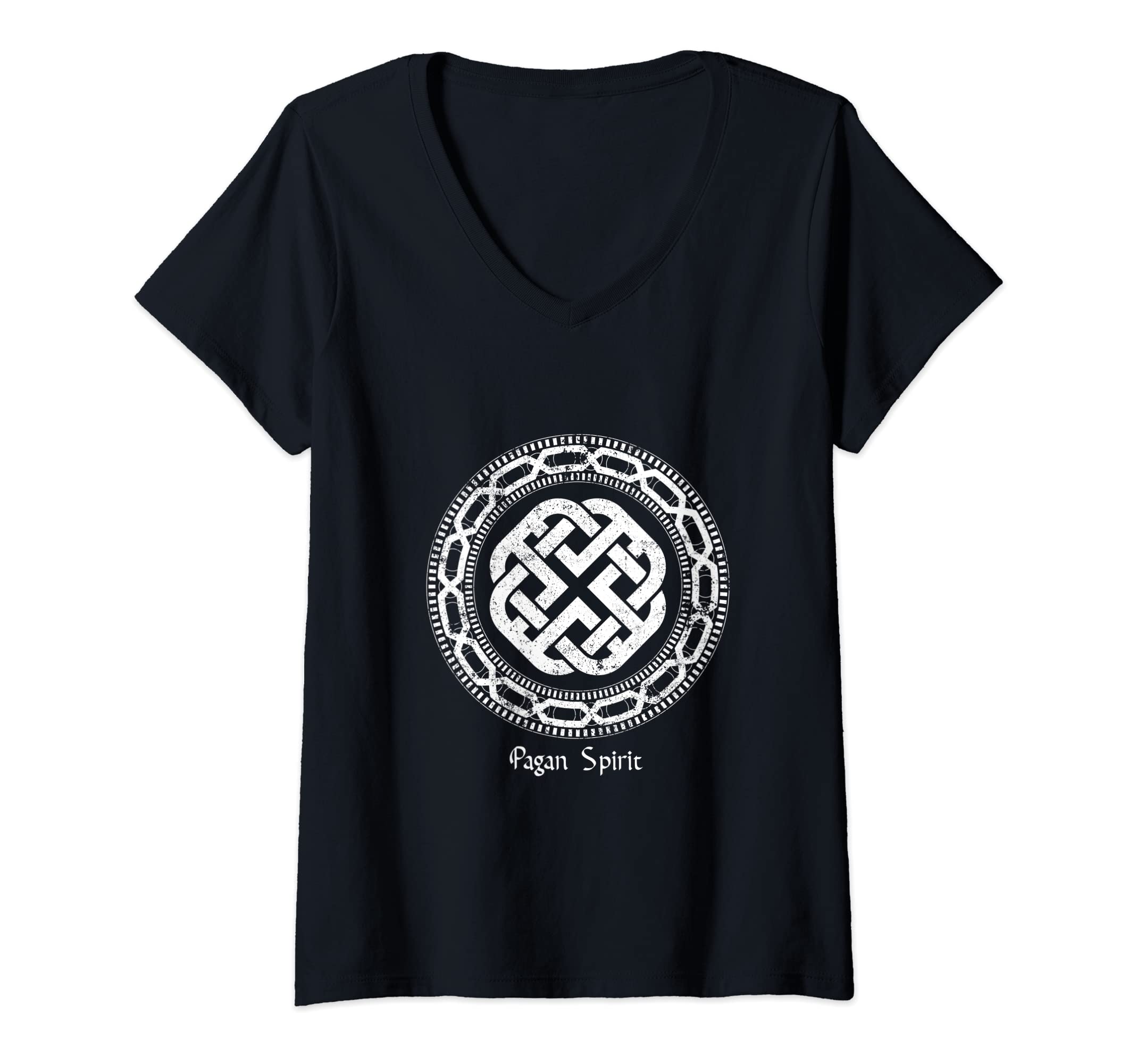 HeidenklamottenWomens Celtic Knot - Pagan Spirit V-Neck T-Shirt