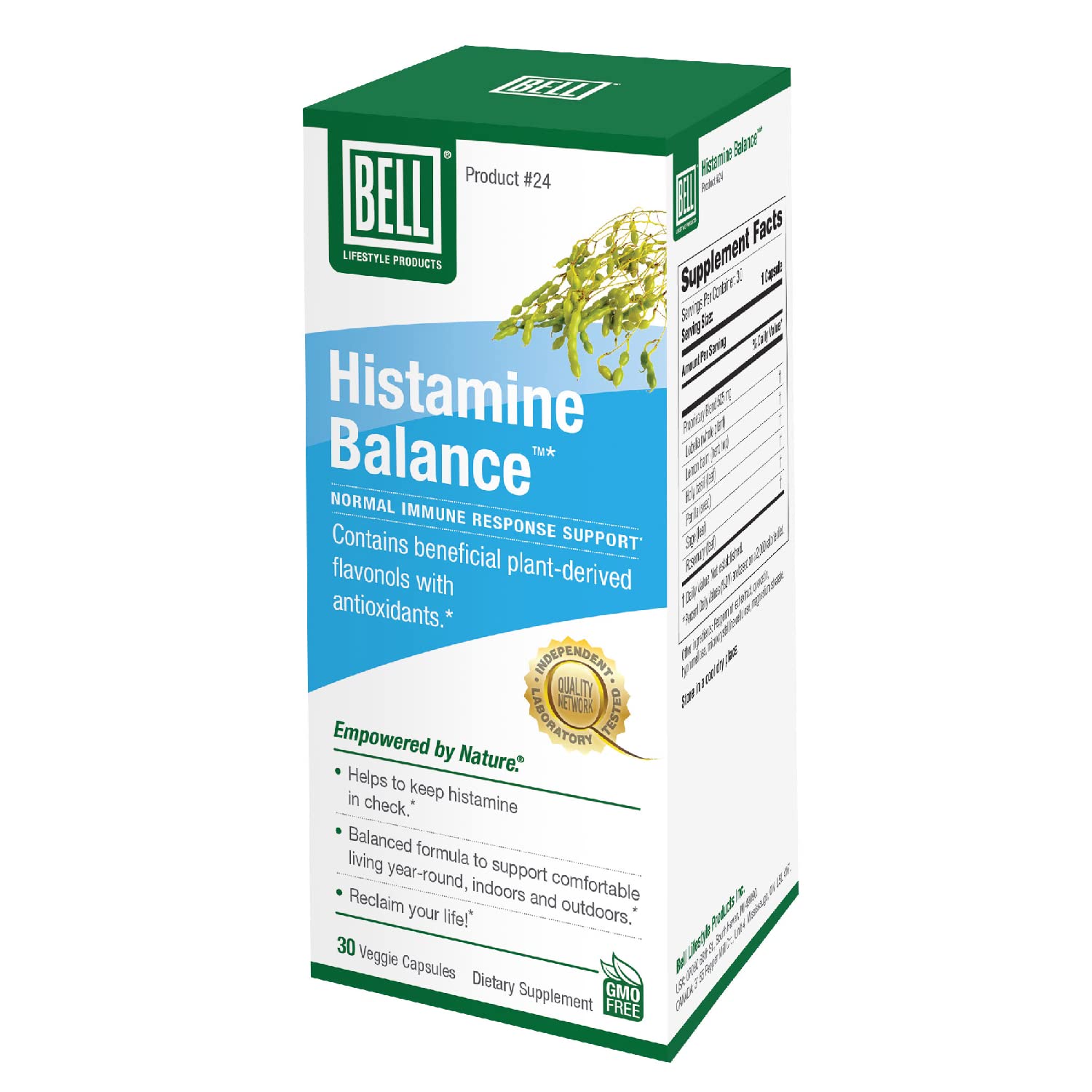 Bell Histamine Balance - Natural Supplement, Optimizing Immune Response & Maintaining Healthy Respiration Comfort - Proprietary Blend, 30 Veggie Caps