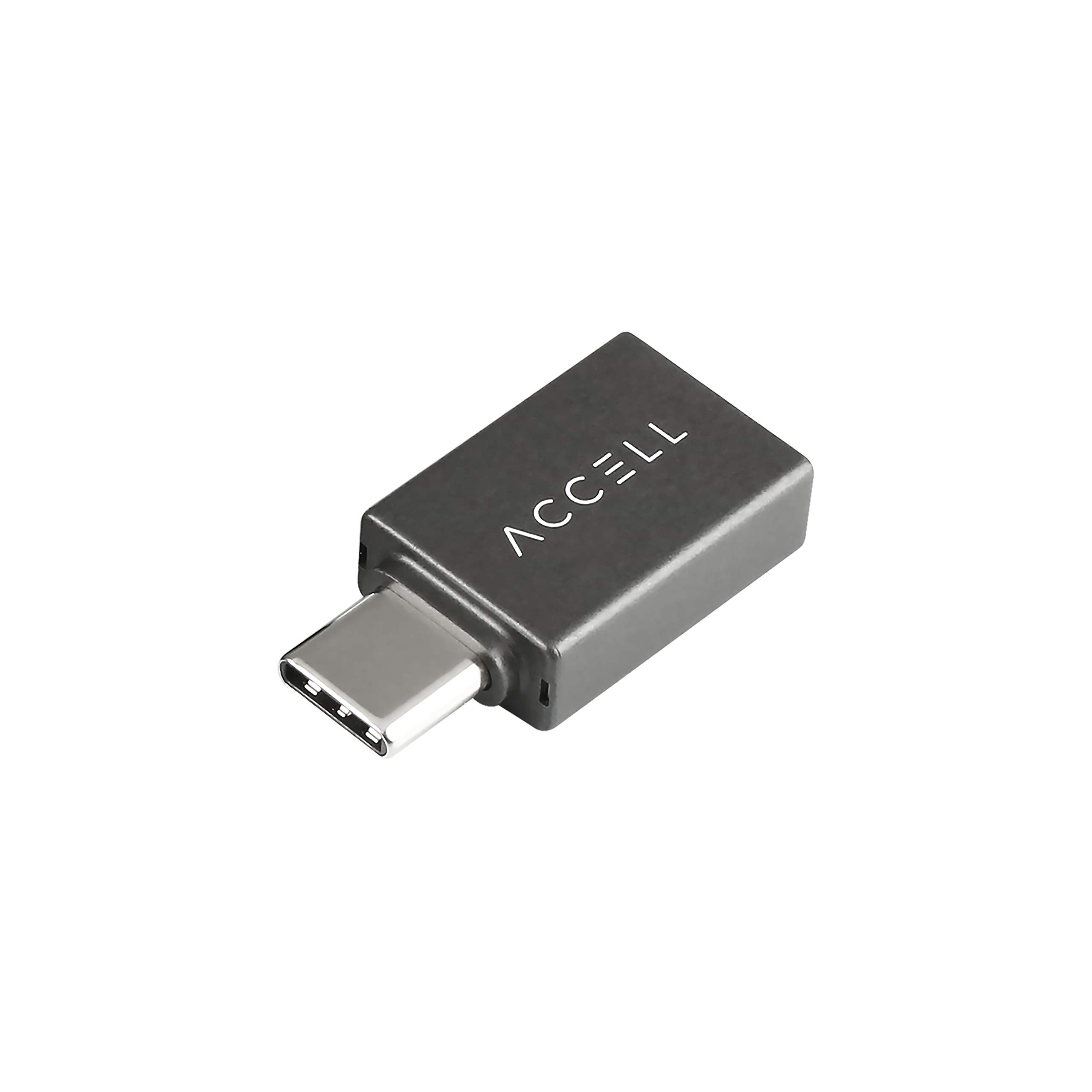 USB-C to USB-A 3.1 Gen2 Adapter - Accell Nano 10Gbps Transfer Rate, Compatible with MS Windows, macOS, ChromeOS, Android Devices and More USB-C Mobile Devices