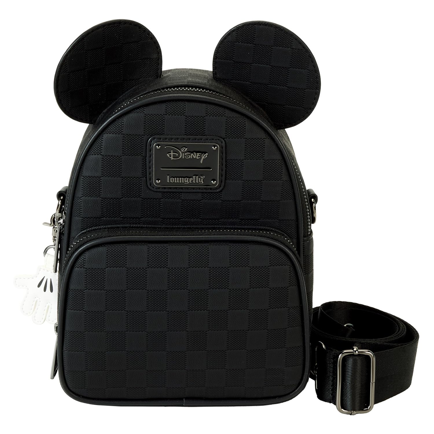 LoungeflyLoungefly Mickey Mouse Checkered Texture Convertible Mini Backpack & Crossbody Bag