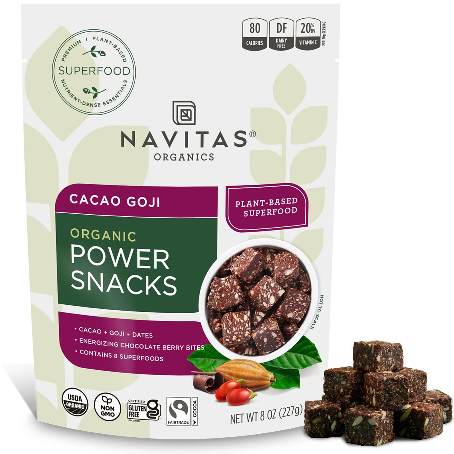 Navitas Organics Power Snack Cacao Goji Superfood (8oz)