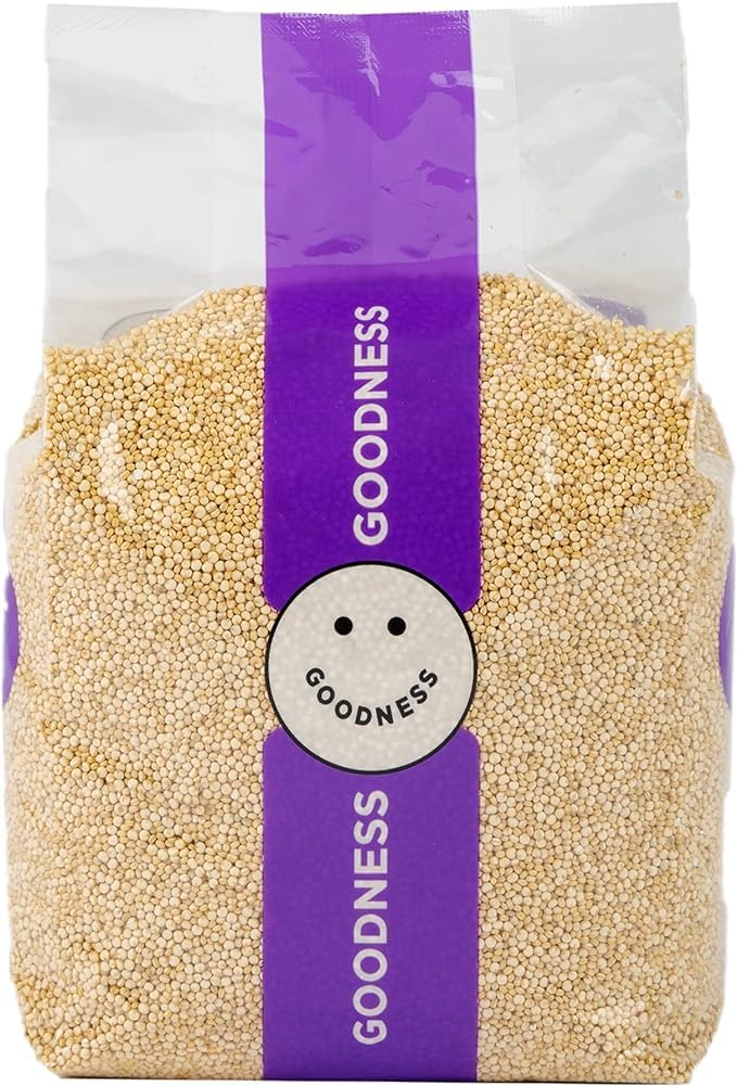 Goodness UAE Organic White Quinoa, Diet-Friendly & Naturally White Quinoa with High Fibre (300G)