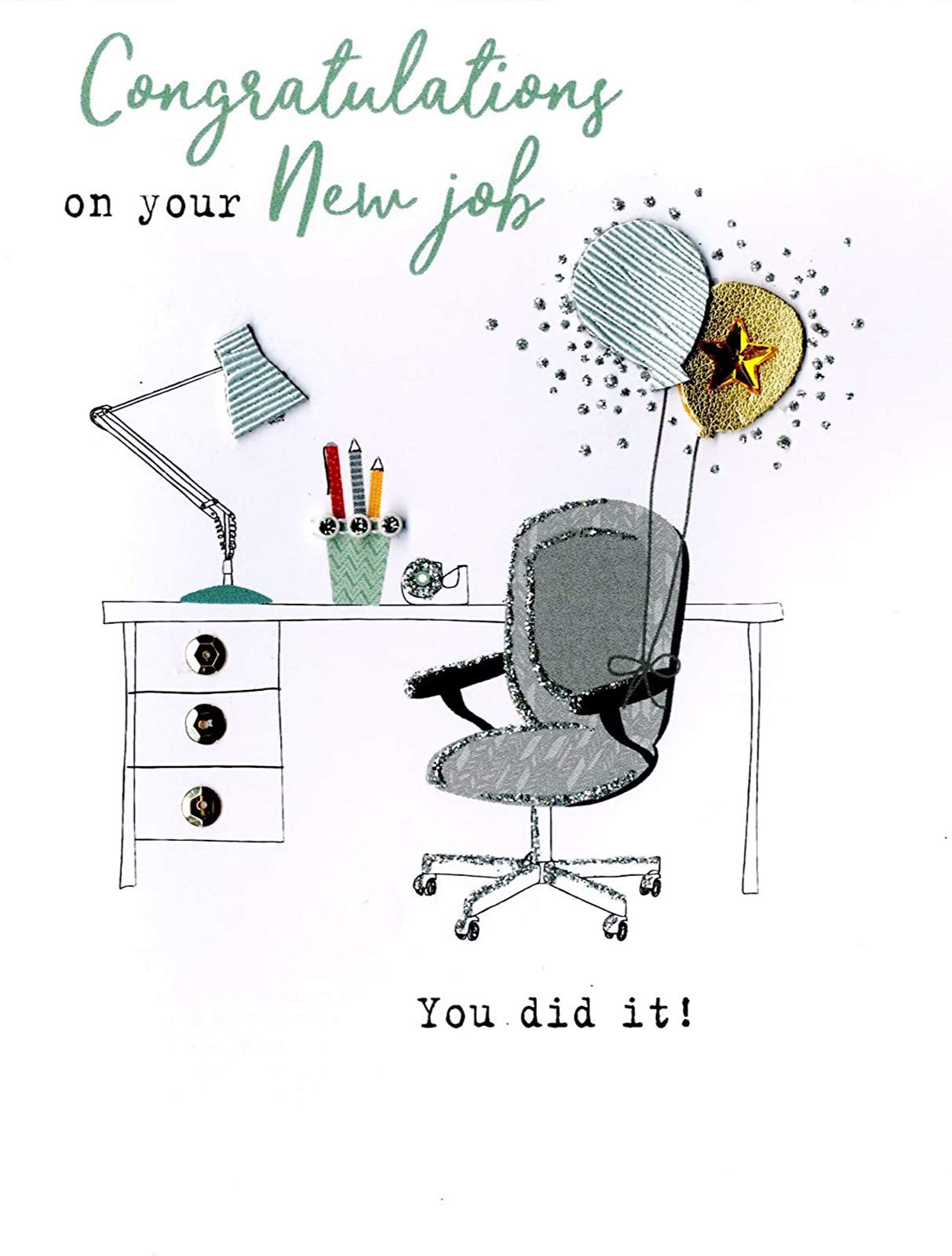 Congratulations On Your New Job Irresistible Greeting Card Embellished Cards