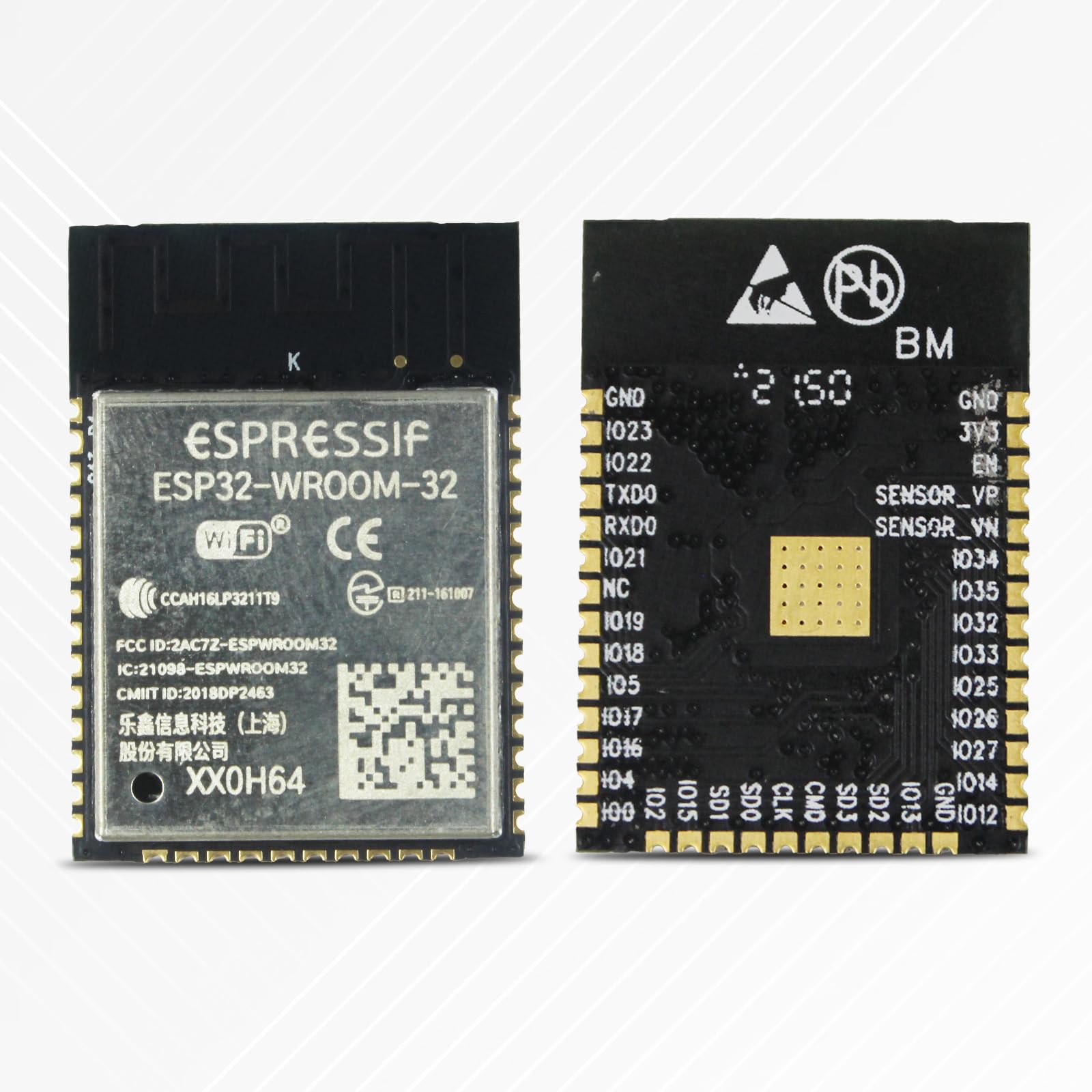 SB ESP32-WROOM-32 WiFi + BT + BLE MCU Module 8MB Flash WI-2591-D for IoT, Wireless ESP32-S3 Electronic Component IC Chip (Pack of 10)