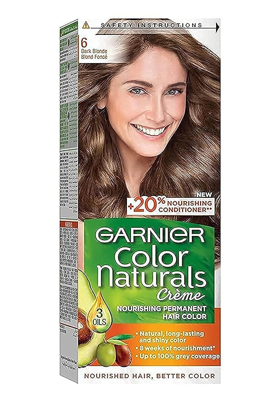 GarnierHair Colour, With 3 Nourishing Oils, Grey Covereage, Long-lasting Shiny Colour, Natural-looking Result, For All Hair Types