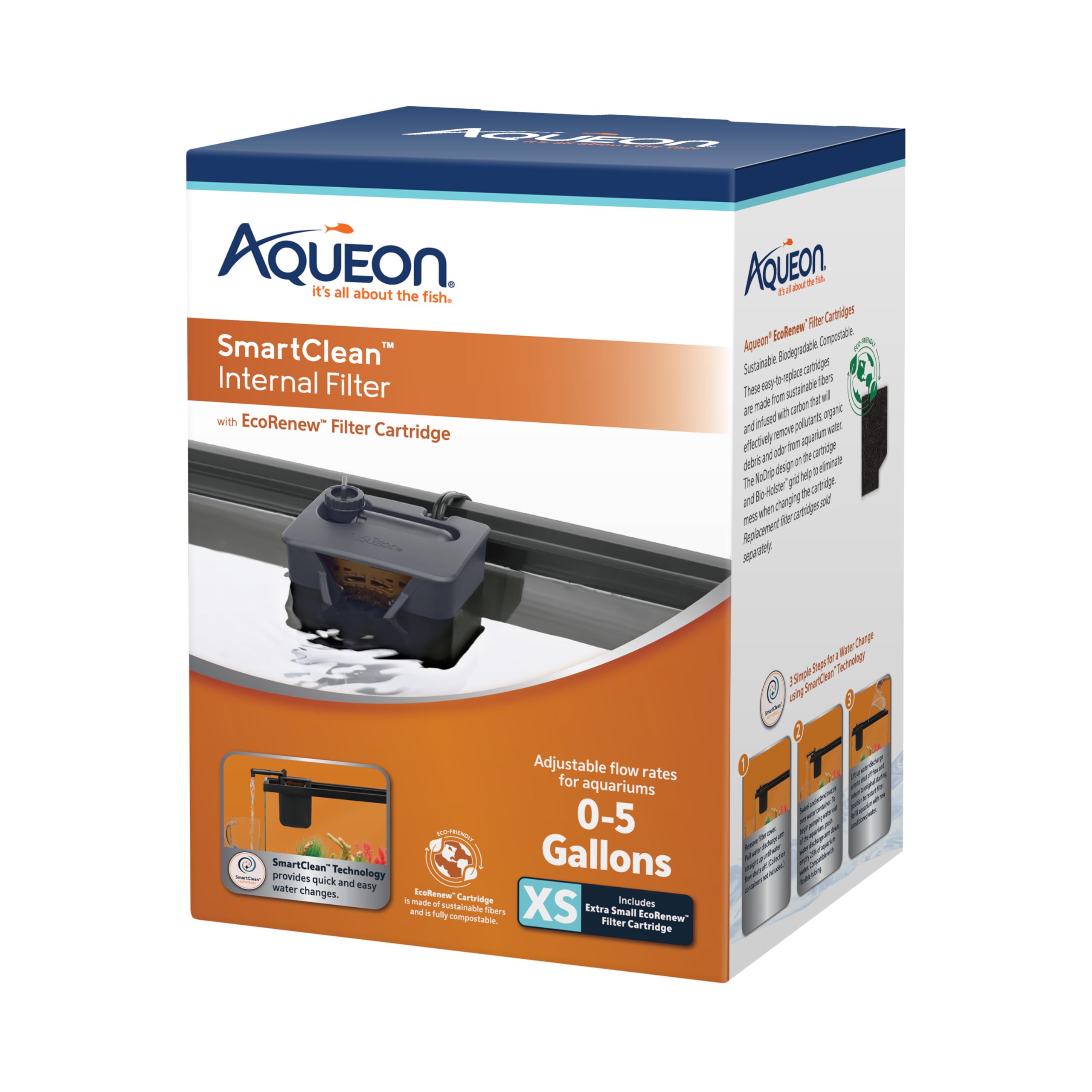 Aqueon QuietFlow® Internal Filter with SmartClean™ Technology Extra Small