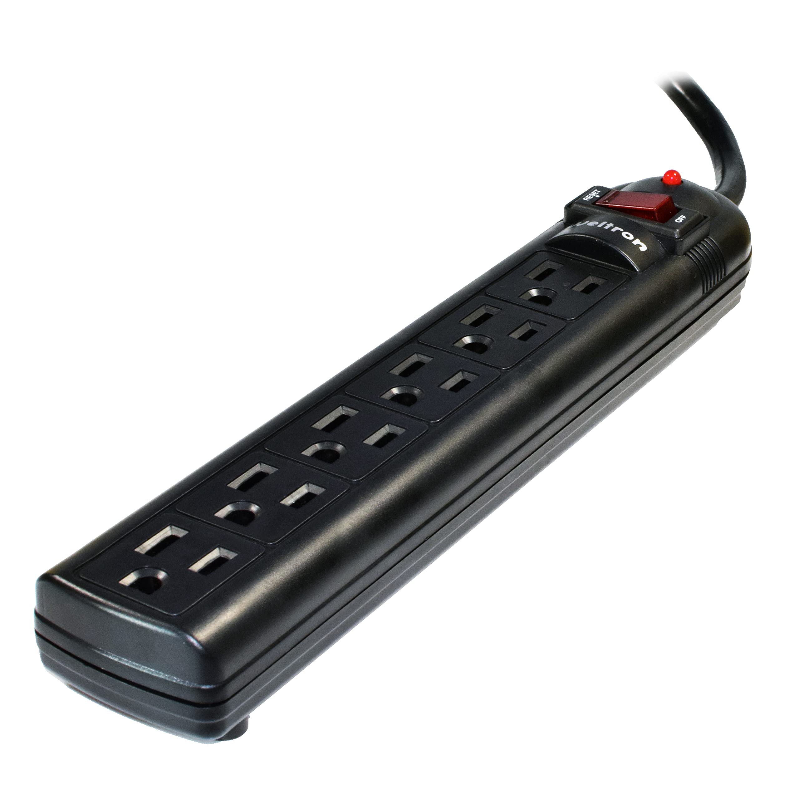 WELTRONSurge Protector 6 ft. (WSP-600PLF-6BK),Black