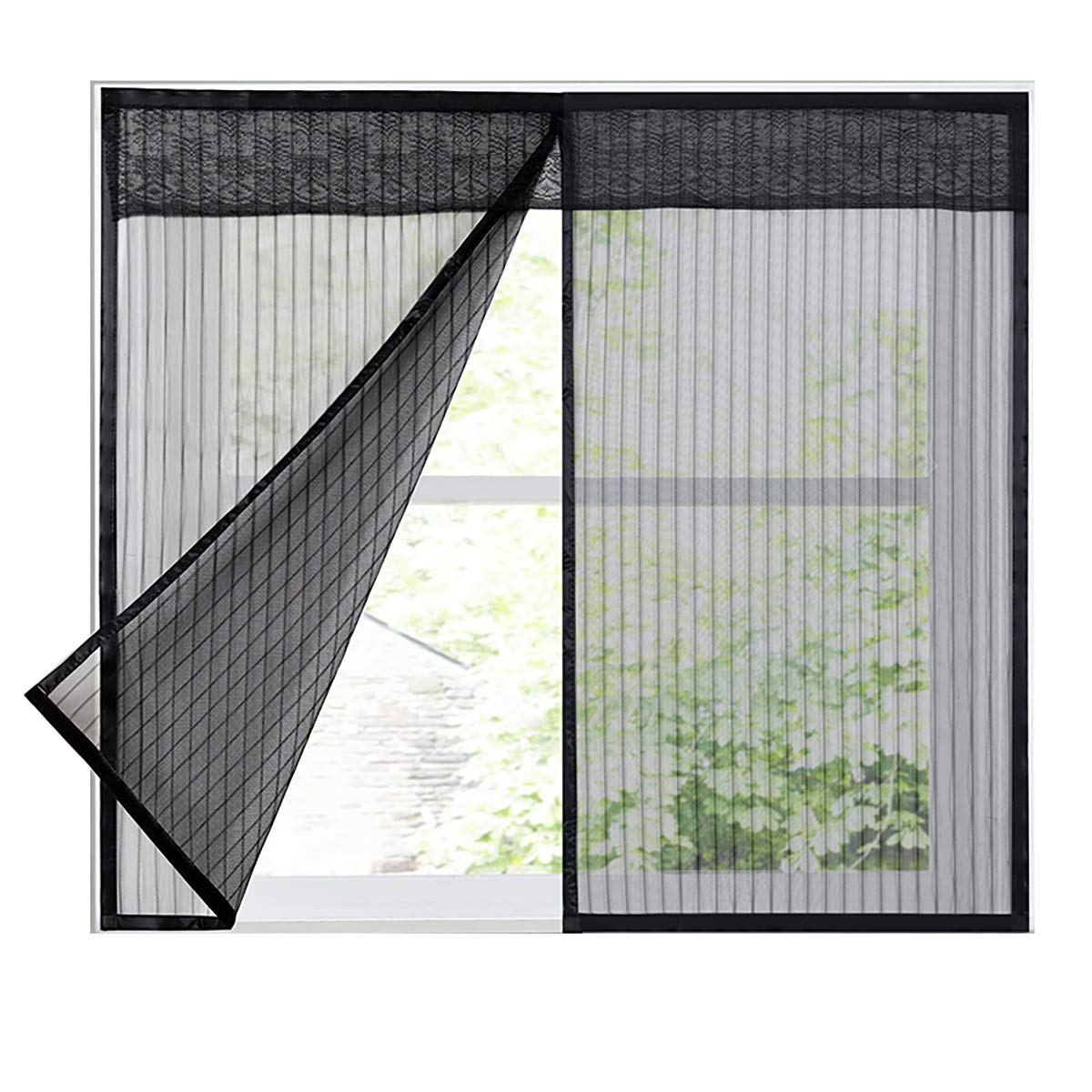 ECYC Window Screen Self-Adhesive Invisible Magnetic Screens Magnet Window Screening Door Curtains Home Magnetic Mesh Screen