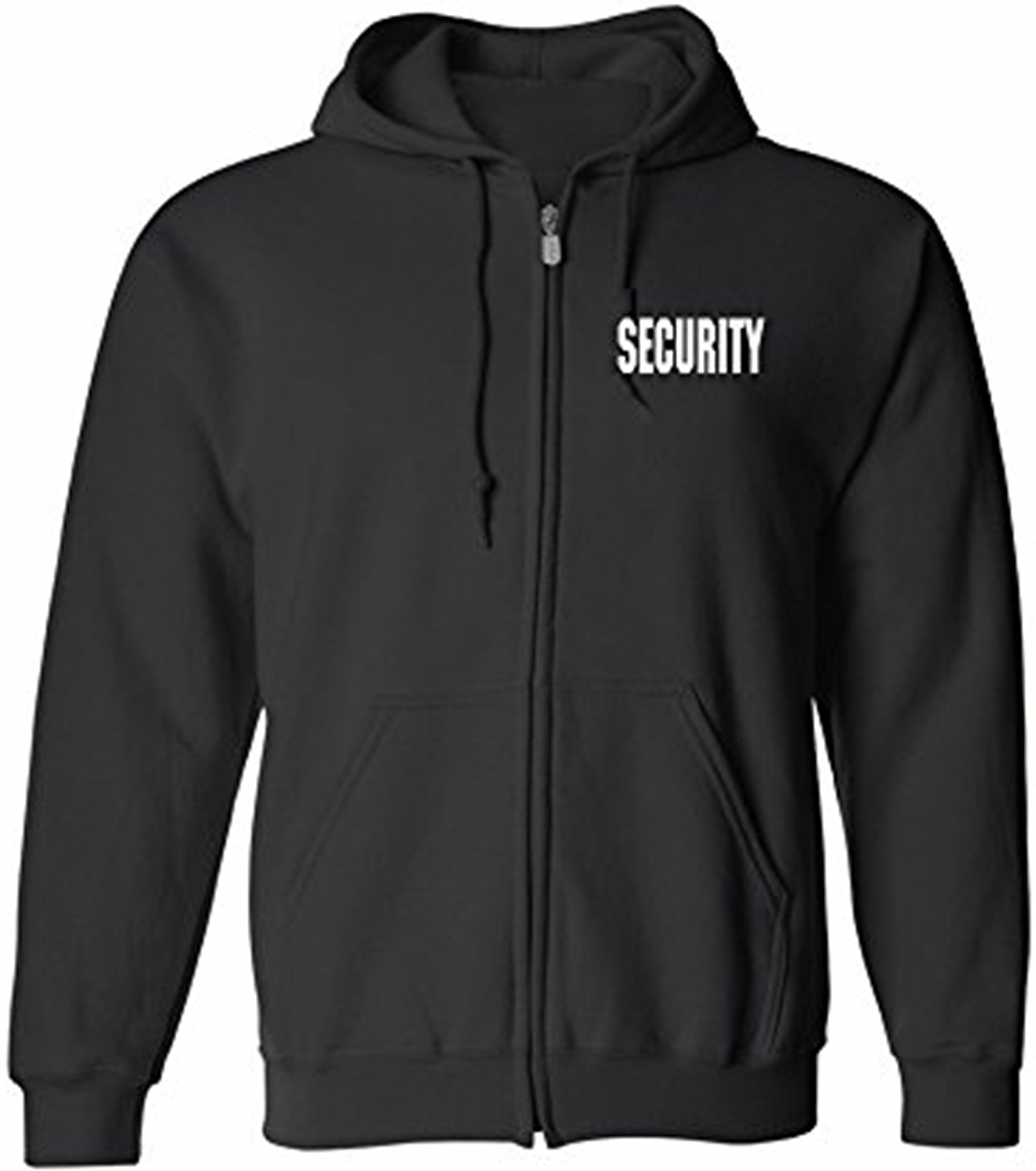 Tultex Peerless Security Silkscreen Front & Back Black Long Sleeve Polo (Medium)