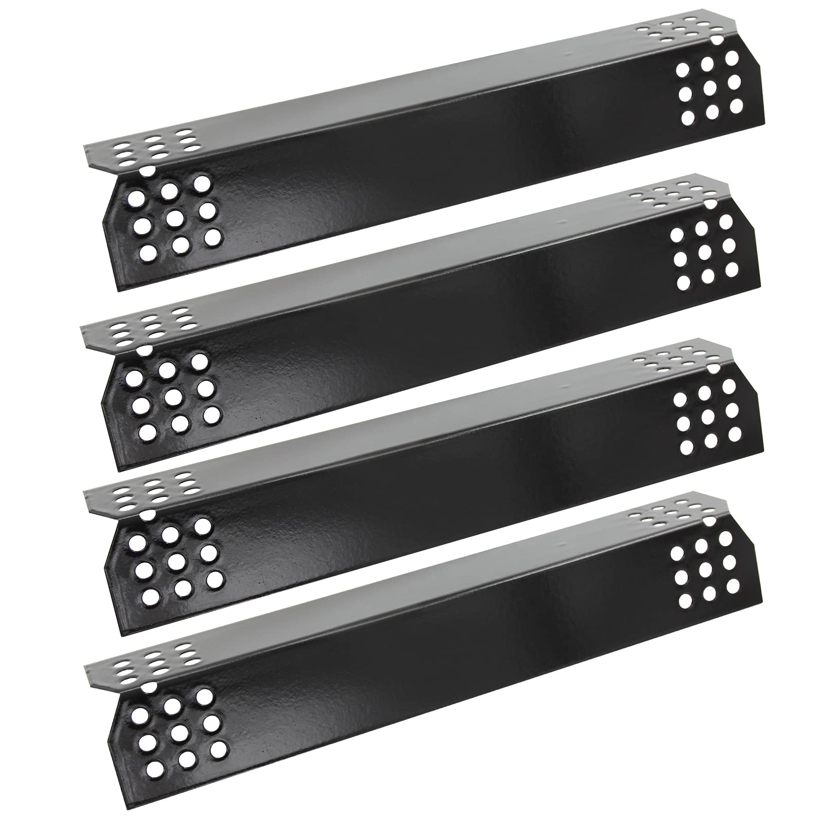 Hongso Porcelain Steel Heat Plate, Heat Shield, Heat Tent, Burner Cover, Vaporizor Bar Replacement for Grill Master 720-0697, 720-0737, Nexgrill 720-0830H, 720-0783E Gas Grill Models PPG371 (4-Pack)