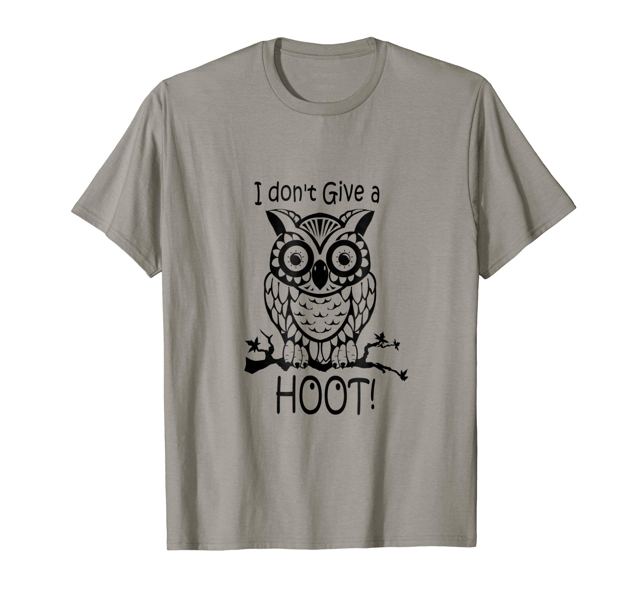 NaLuck Owl I Don't Give A Hoot Funny Unisex Novelty T-Shirt