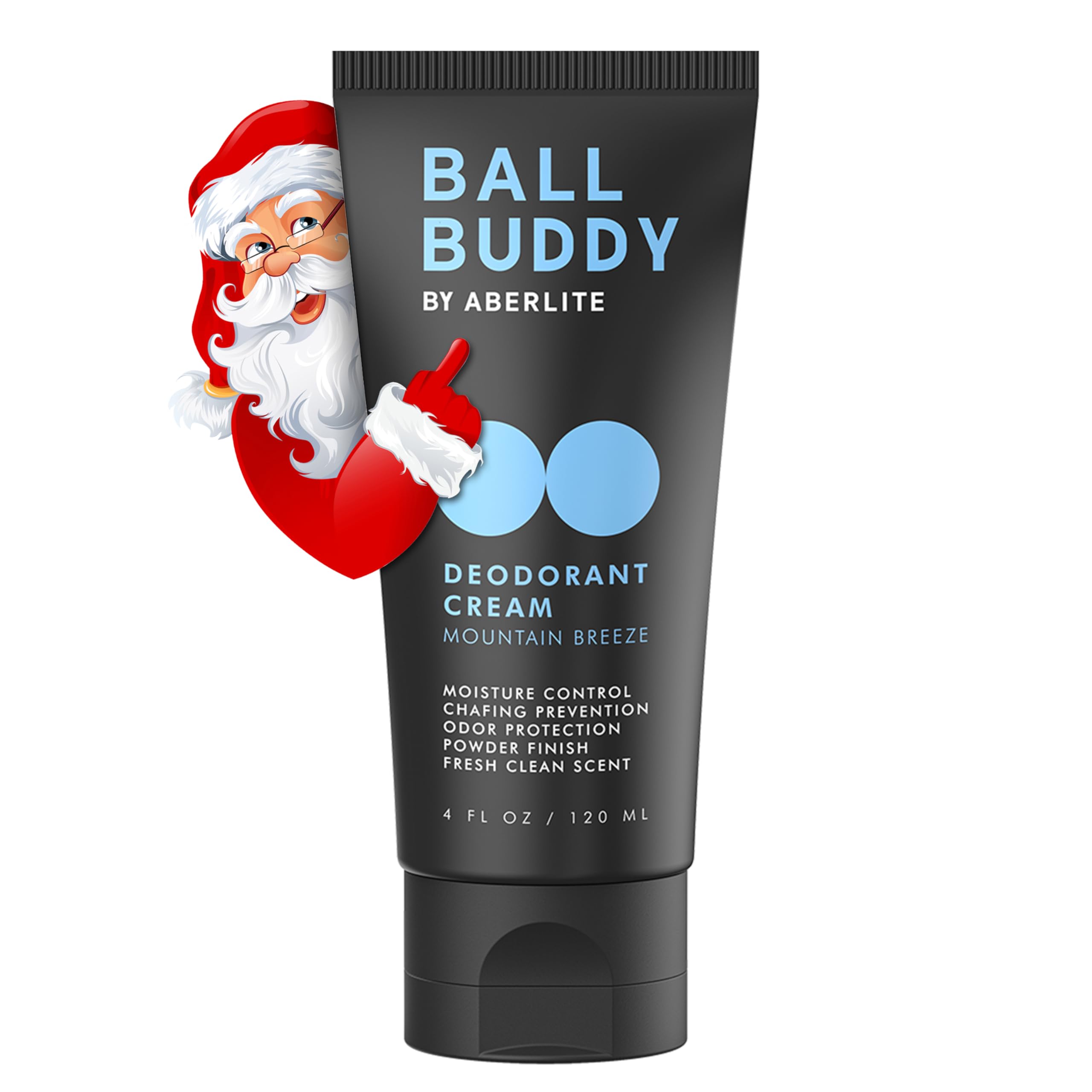 Ball Buddy Deodorant Cream For Men Christmas Gifts Stocking Stuffers - Anti Chafing Cream - Body Groin Cream - Funny Gifts for Boy, Dad, Husband - Men's Hygiene Products (Fresh Clean Scent) (1-Pack)