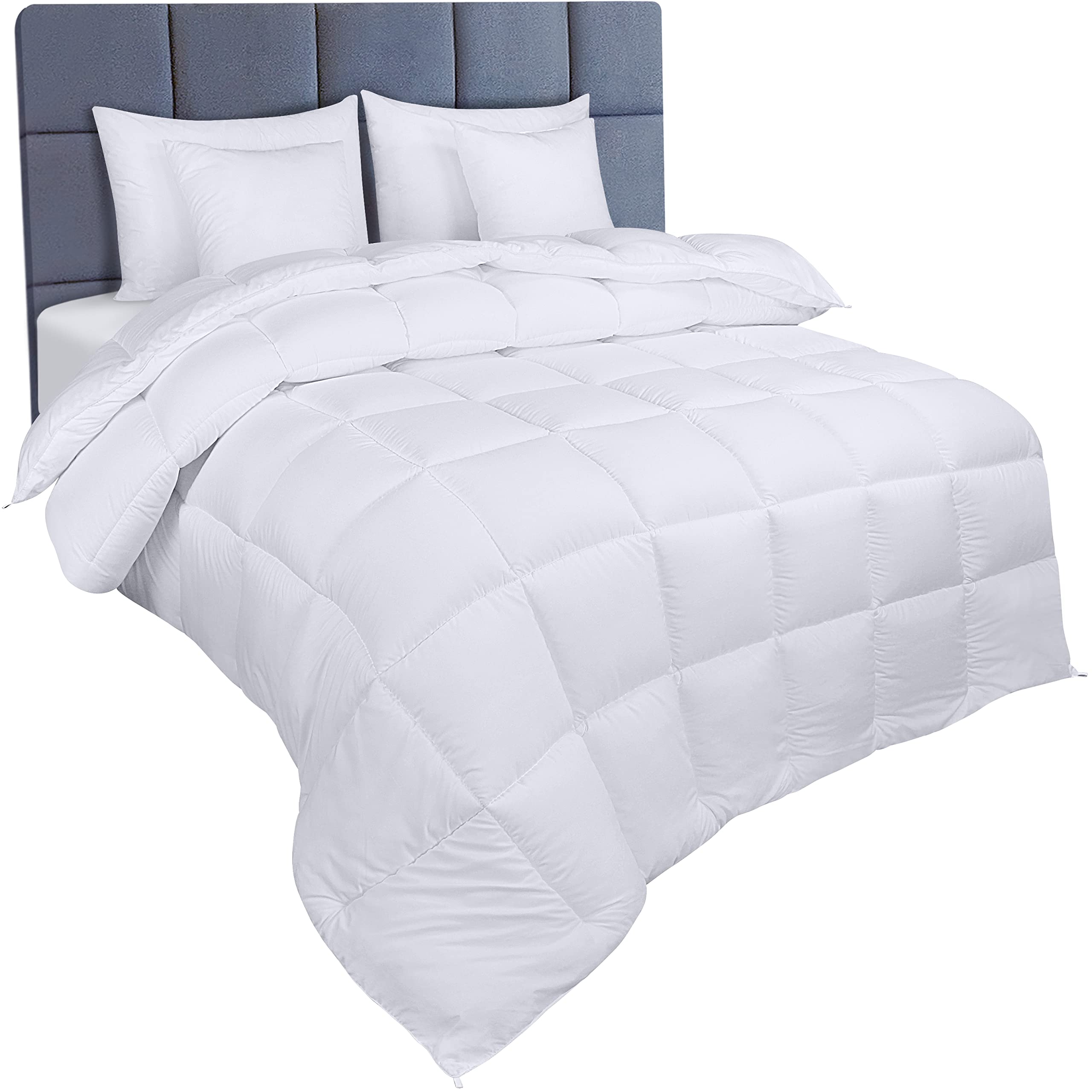 Utopia Bedding Duvet Bed - Quilt 10.5 tog with Corner Tabs - Box Stitched Down Alternative King Duvet (King, White)