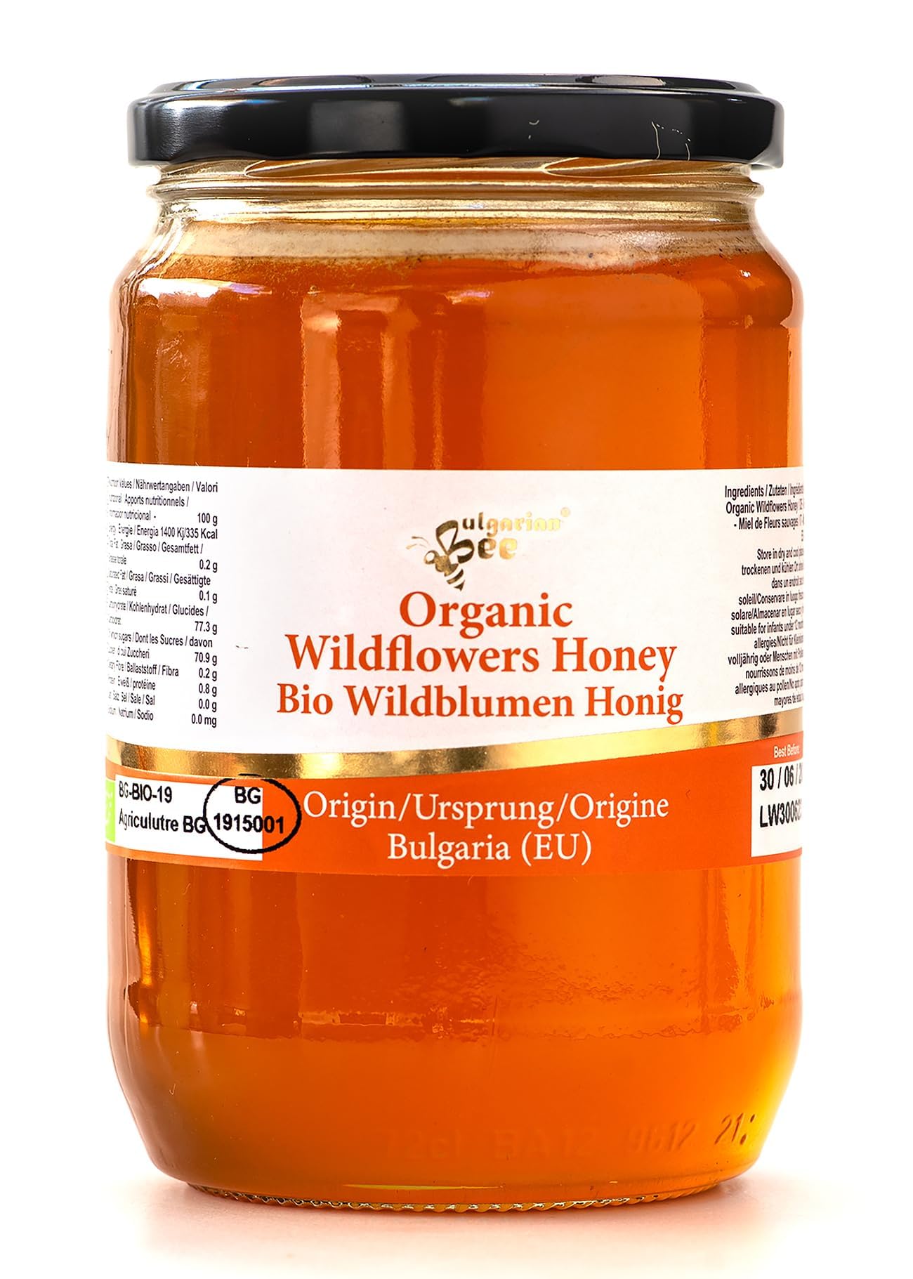 900 g Raw Organic Honey from Wildflowers Blossom, Single sourced from own Bee Farms, Harvested in Clean Environment