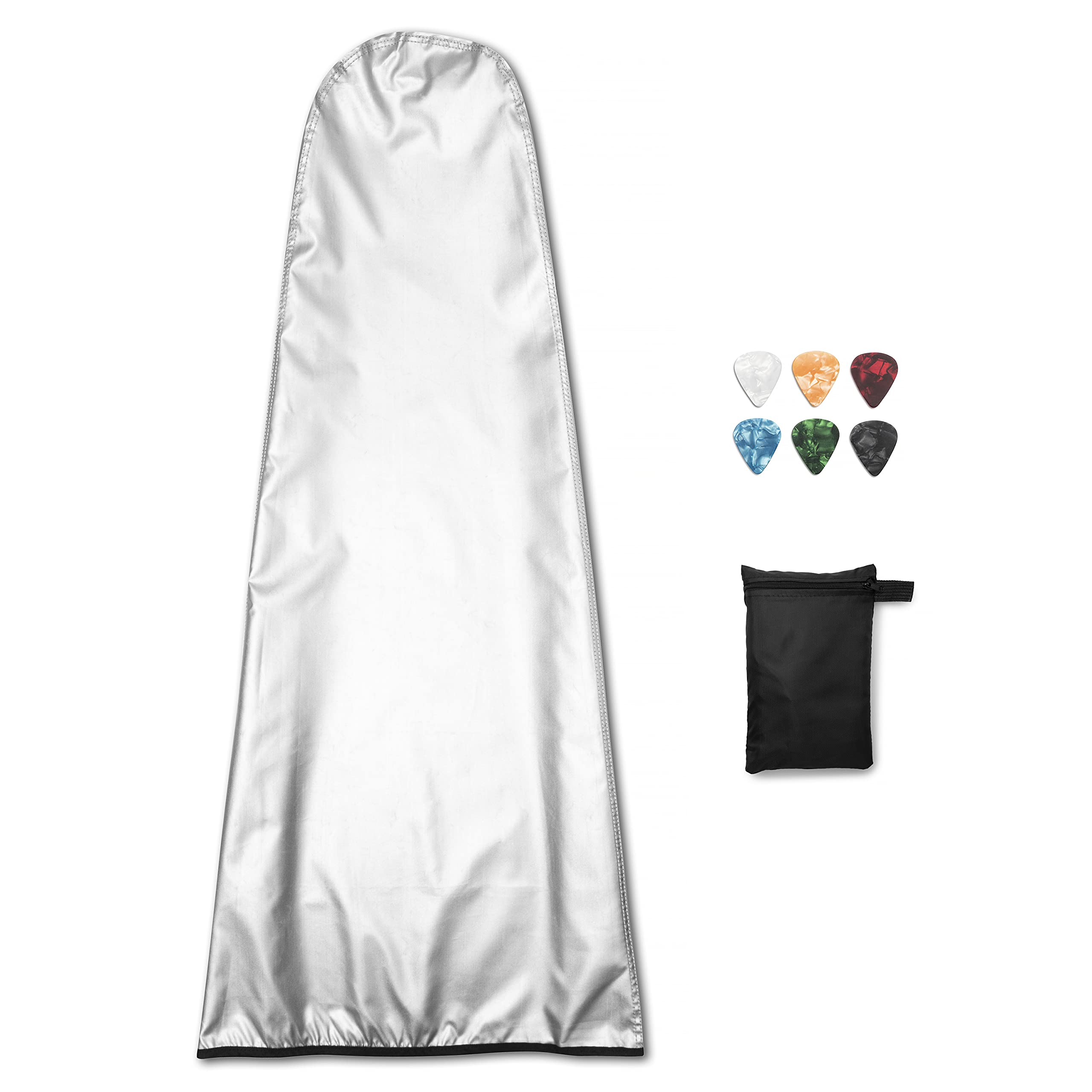 KÜTRAL Guitar Dust Cover - Fits Multiple Guitar and String Instruments - Water Resistant Polyester Material with Acrylic Coating - Protects from Sun, Dust, and Moisture - Complete with 6 Guitar Picks