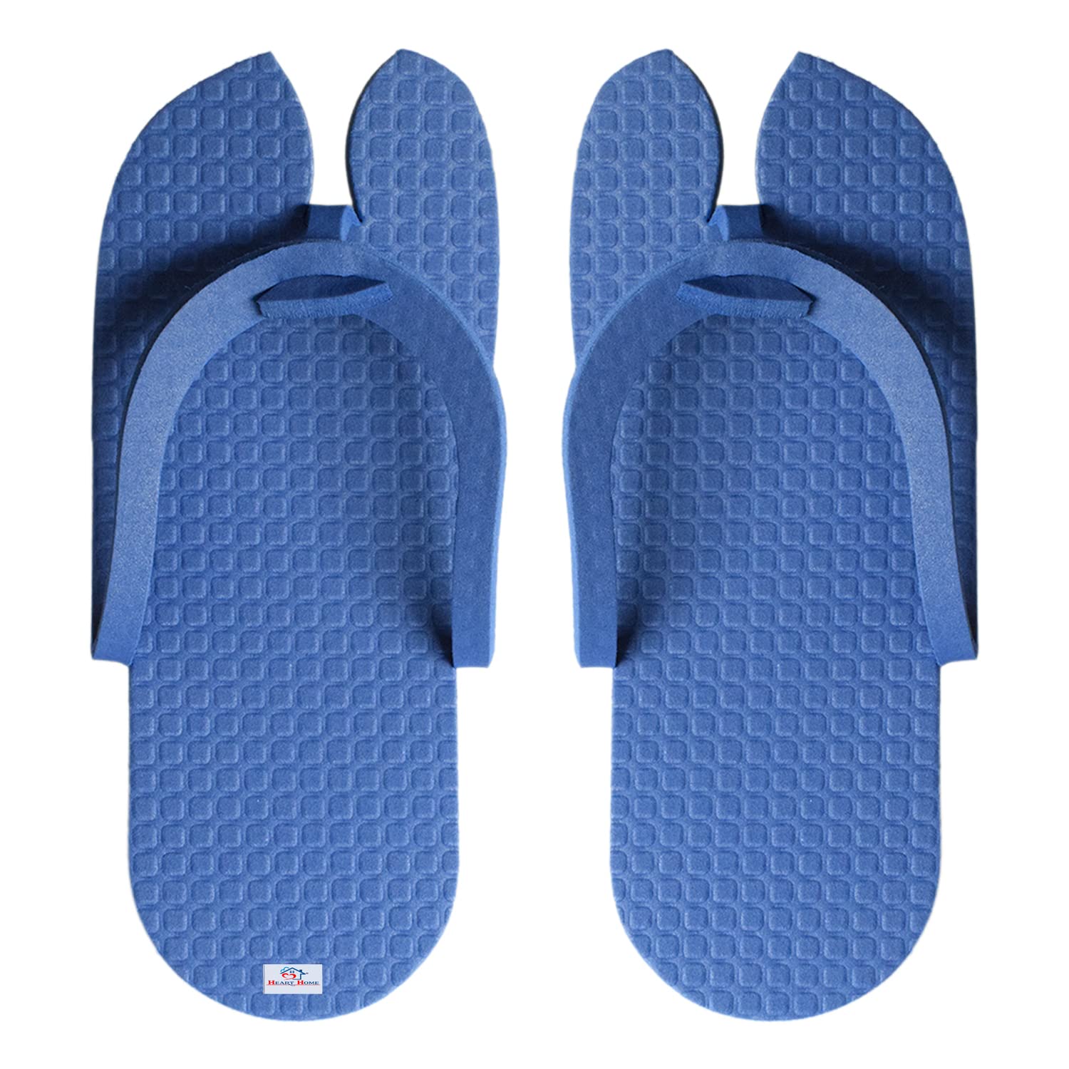 Heart Home Rubber Bathroom Slipper for Men & Women 1 Pair (Blue) 54HH4204.