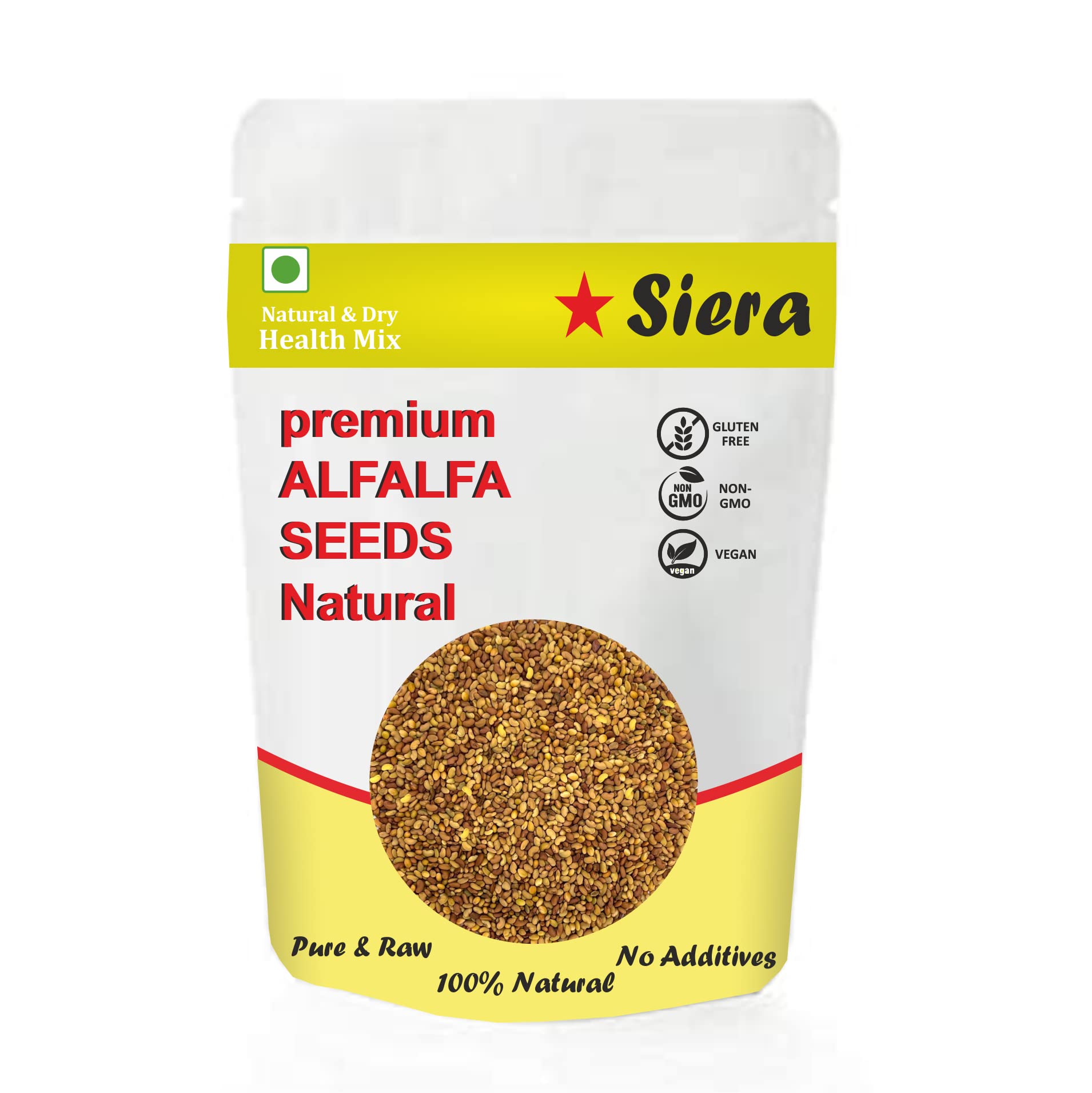 Siera 100% Natural Halim Seeds ( Aliv / Garden Cress ) for Eating and Weight Loss - Immunity Booster Superfood (Available in 100gm, 200gm, 400gm, 1kg, 2kg and 5 kg) - 1 Kg