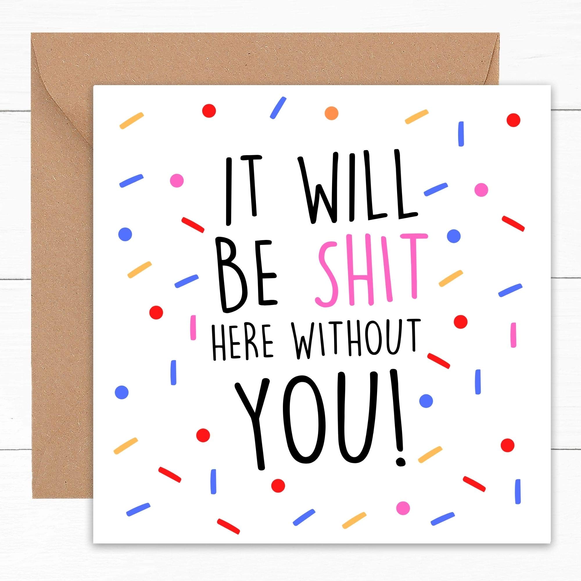 Funny Leaving Card | Cards for New Job | Farewell Coworker Colleague | Good Luck Congratulations | Leaving Job Gifts & Presents | 14cm