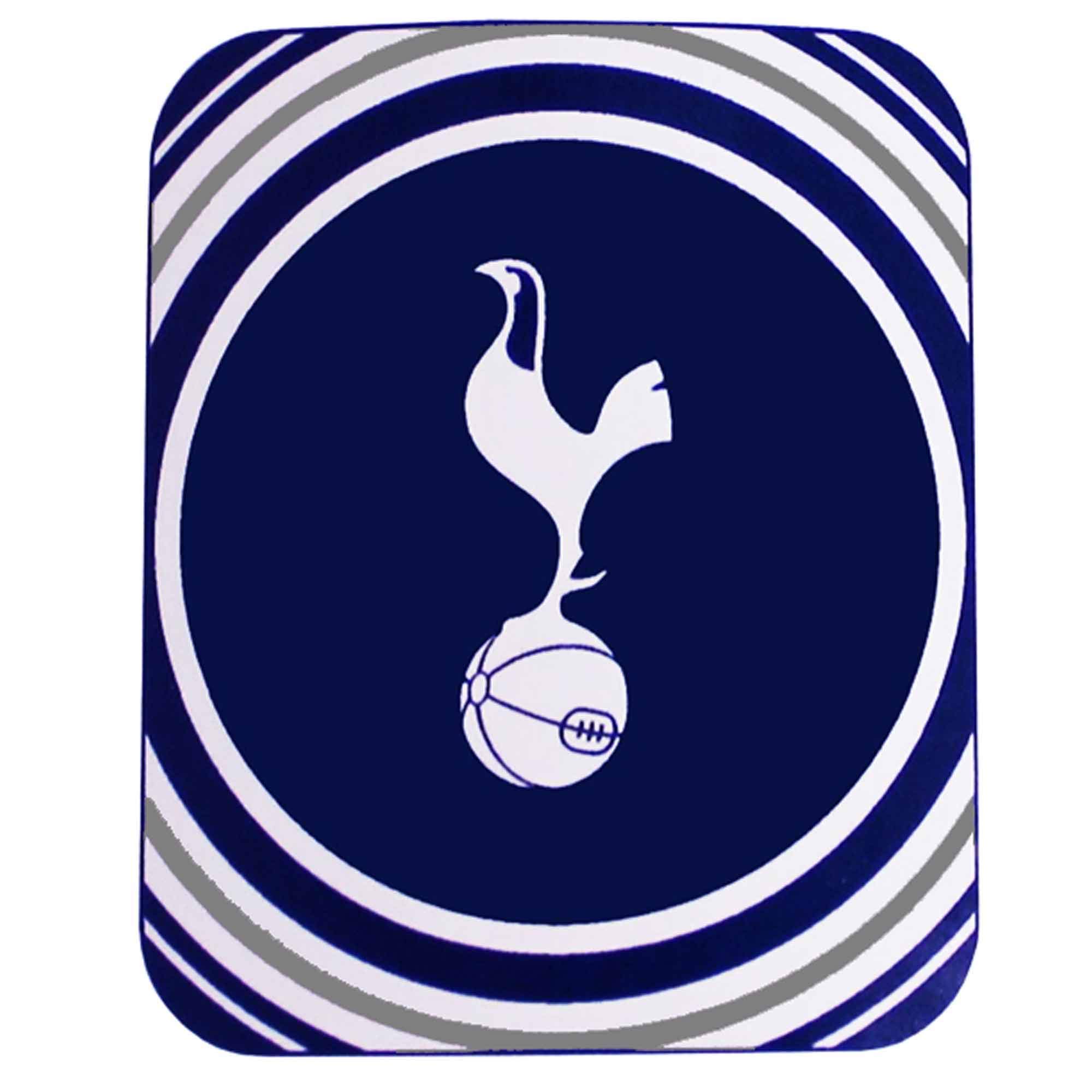 THFCTHFC Official Tottenham Football Crest Fleece Blanket Throw for the Home or Car (100% Polyester & 125cm x 150cm)