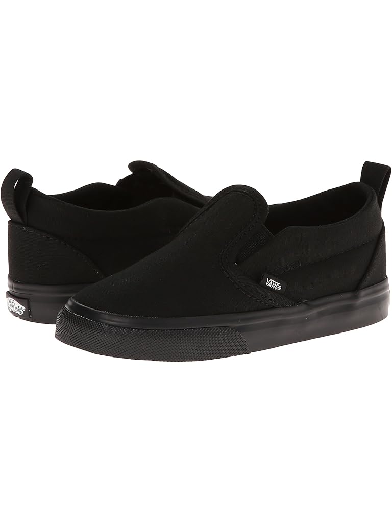 Black Vans Kids Slip-On V (Infant/Toddler)