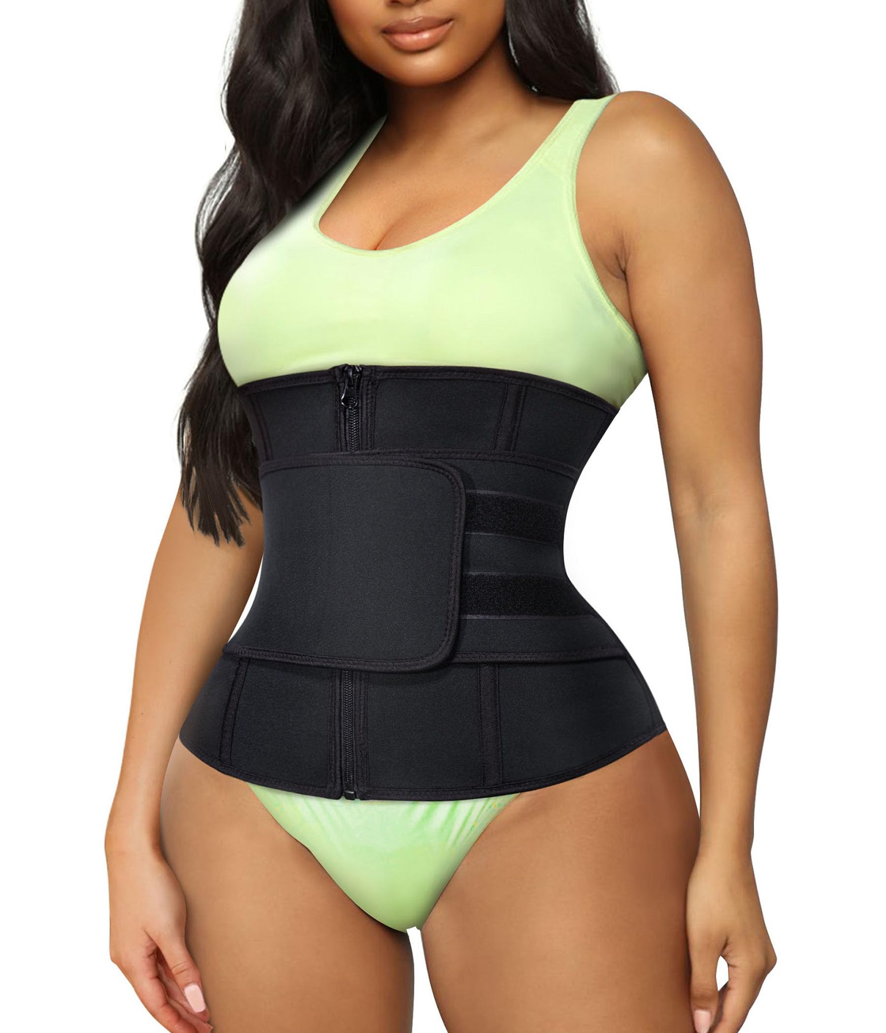 TrainingGirl Women Waist Trainer Cincher Belt Tummy Control Sweat Girdle Workout Slim Belly Band for Weight Loss