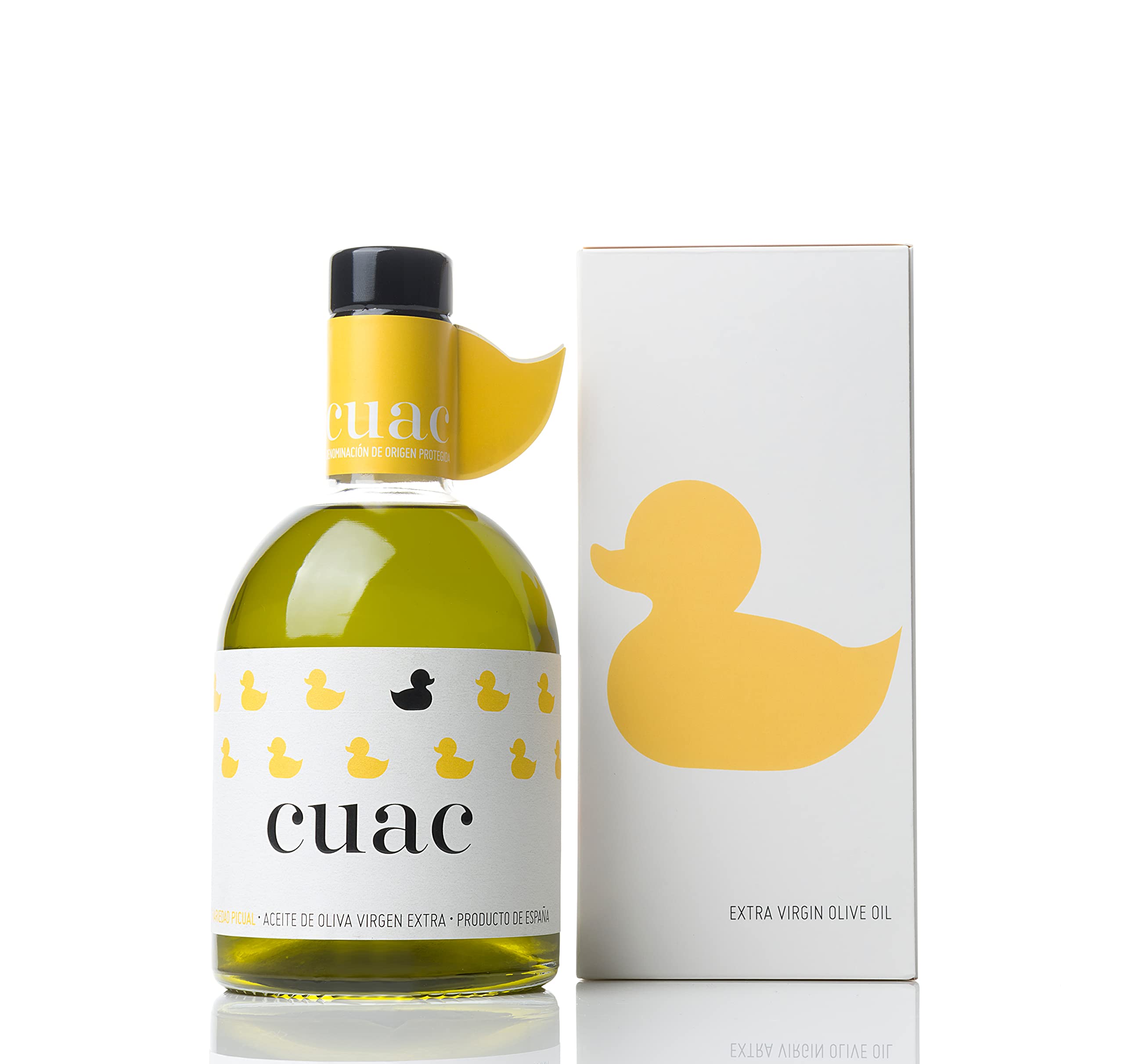 CUAC Evoo Picual Olive Oil, Glass Bottle 500ml, Extra Virgin, Early Harvest-D.O. Designation of Origin Sierra Cazorla, Jaen-Andalusia Spain, Multiple Award Winner