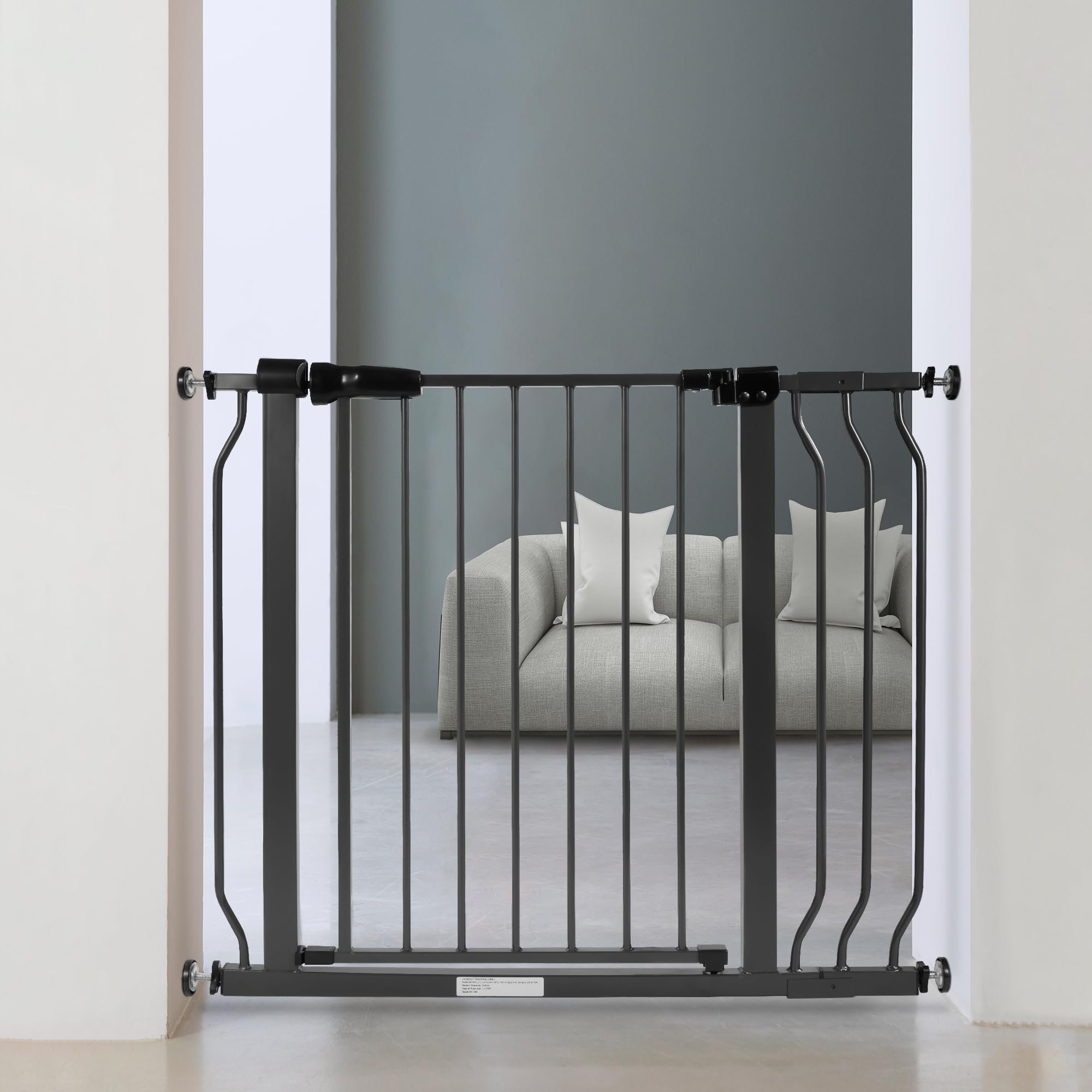 BalanceFrom Easy Walk-Thru Safety Gate for Doorways and Stairways with Auto-Close/Hold-Open Features, Fits 29.1-38.5 Inch Openings, Multiple Heights and Colors