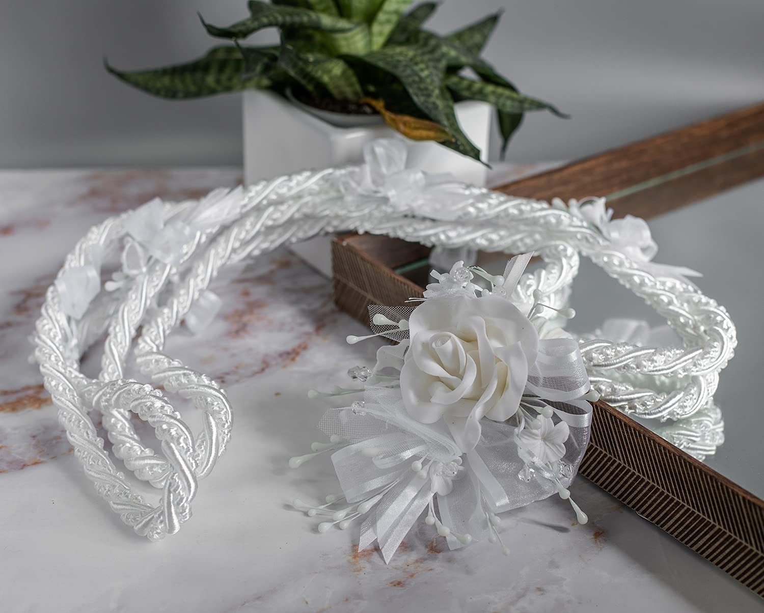 Party Supplies Wedding White Love Rope, with White Flowers. Wedding Lasso/Lazo de boda.