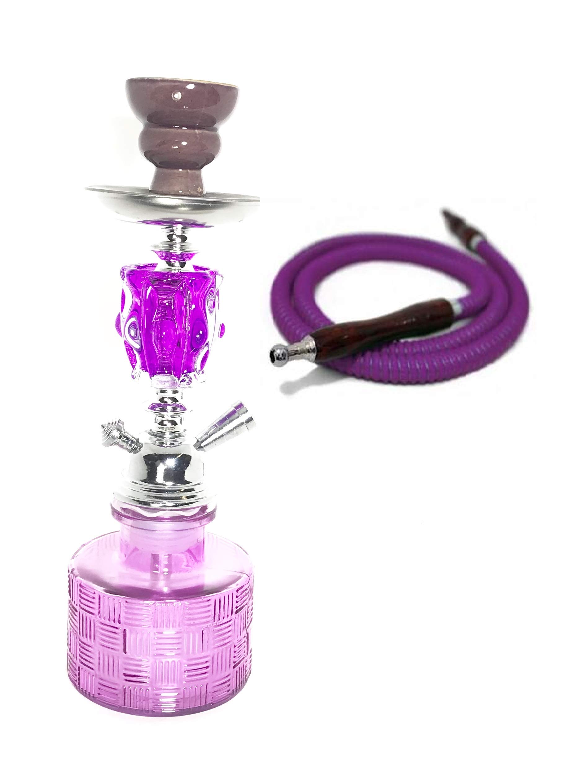 Mike 11" Single Hose Hookah Complete Starter Kit & Combo Pack (Purple)