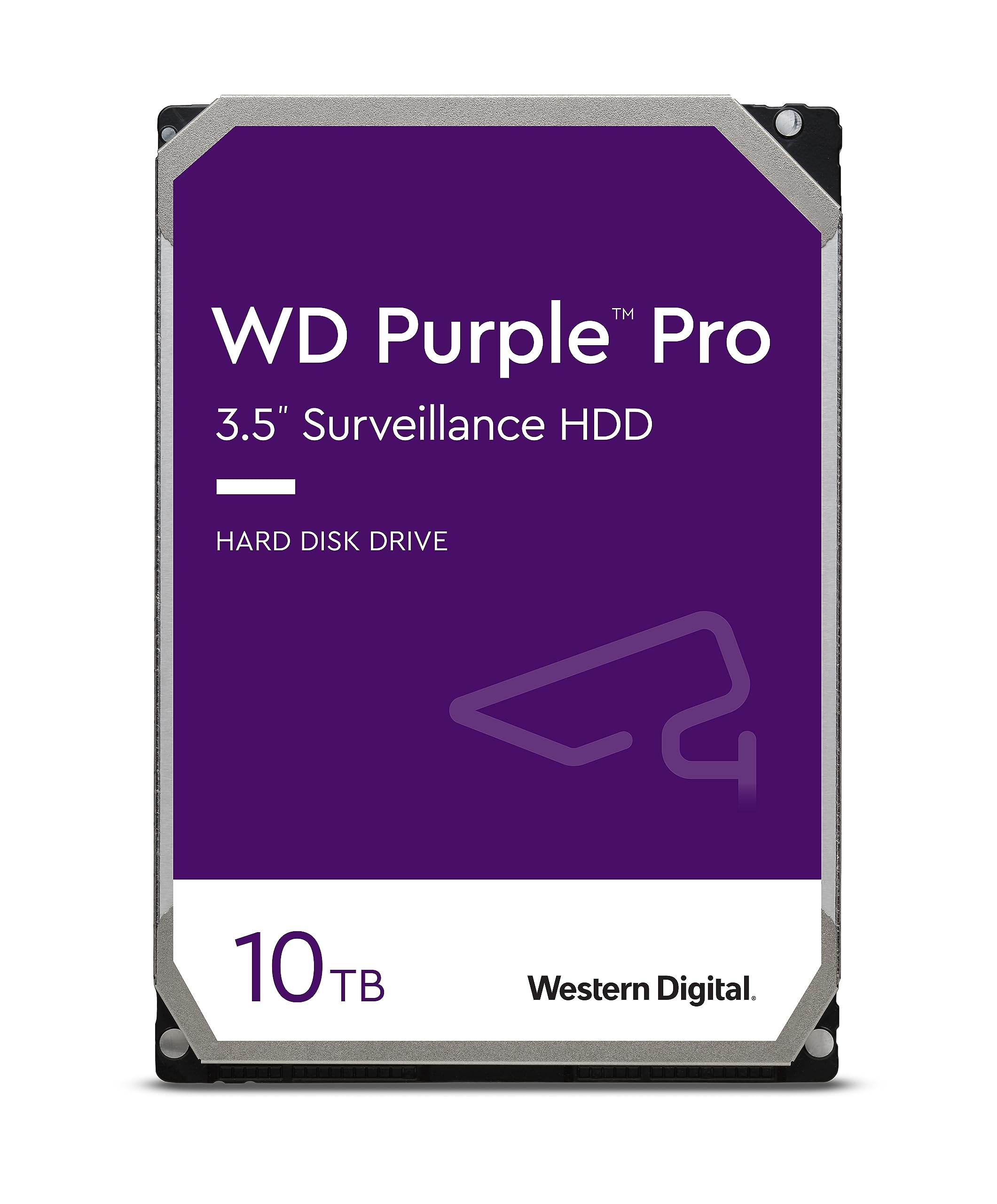 Western Digital10TB WD Purple Pro Surveillance Internal Hard Drive HDD - SATA 6 Gb/s, 256 MB Cache, 3.5" - WD101PURP