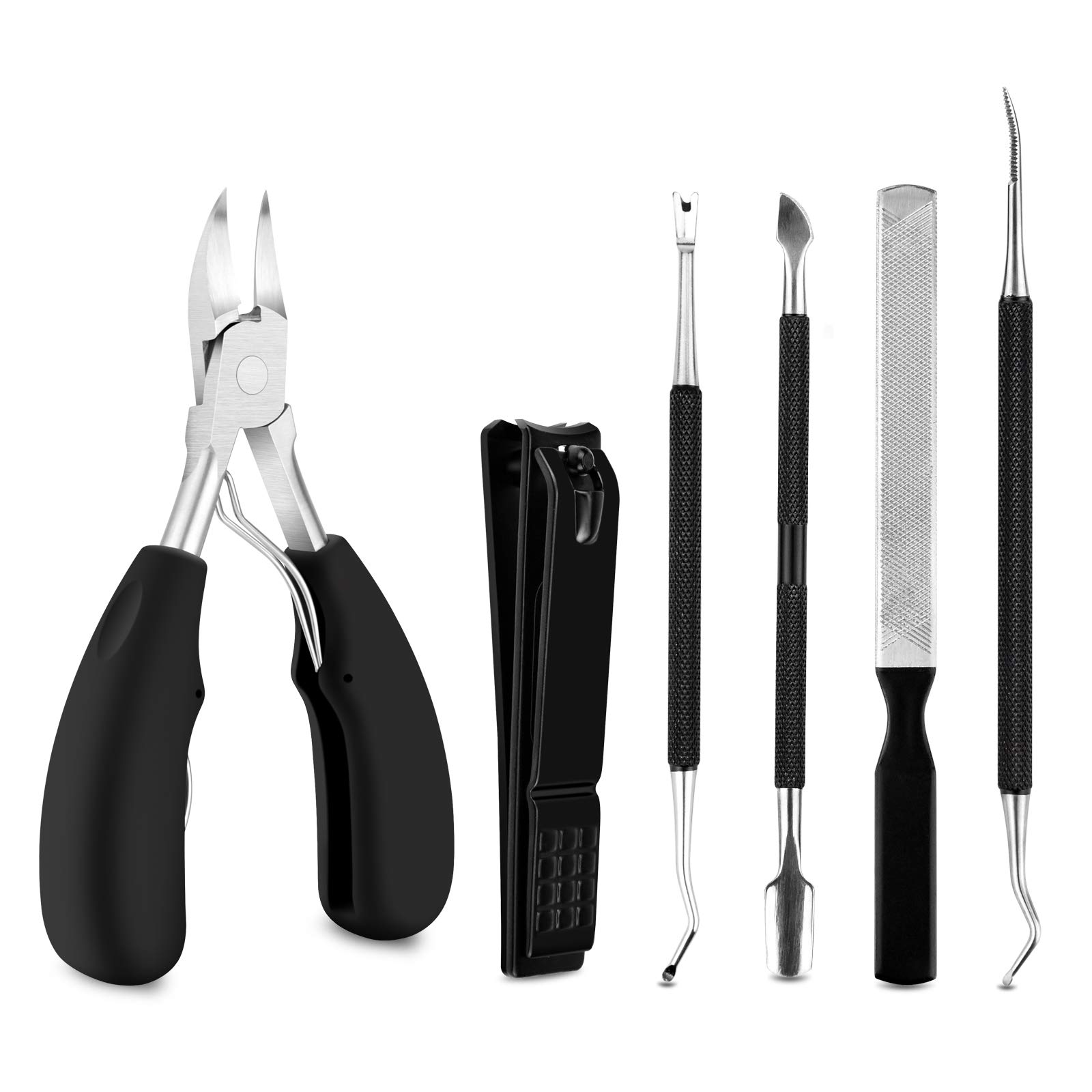 Toenail Clippers for Thick Nails, Sharp Nail Clippers for Thick Ingrown Hard Toe Nail Fingernail Strong Big Nail Scissors Nippers, Toenail Nipper Toenails Trimmer (black)