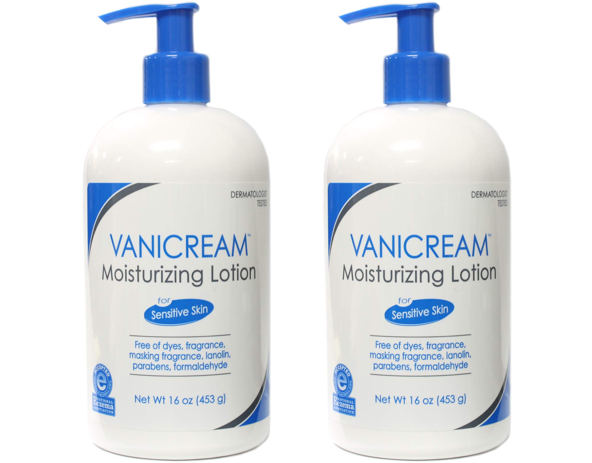 Vanicream Moisturizing Lotion, Pump, 16 Ounce (Pack of 2)