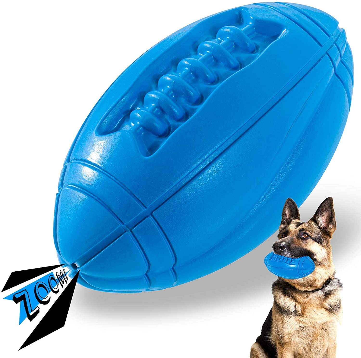 Tough Dog Toys for Aggressive Chewers Large Breed, Apasiri Squeaky Dog Toys Ball, Aggressive Chew Toys for Large Dogs, Puppy Teething Toys, Durable Indestructible Pet Toys for Medium Big Dogs Blue