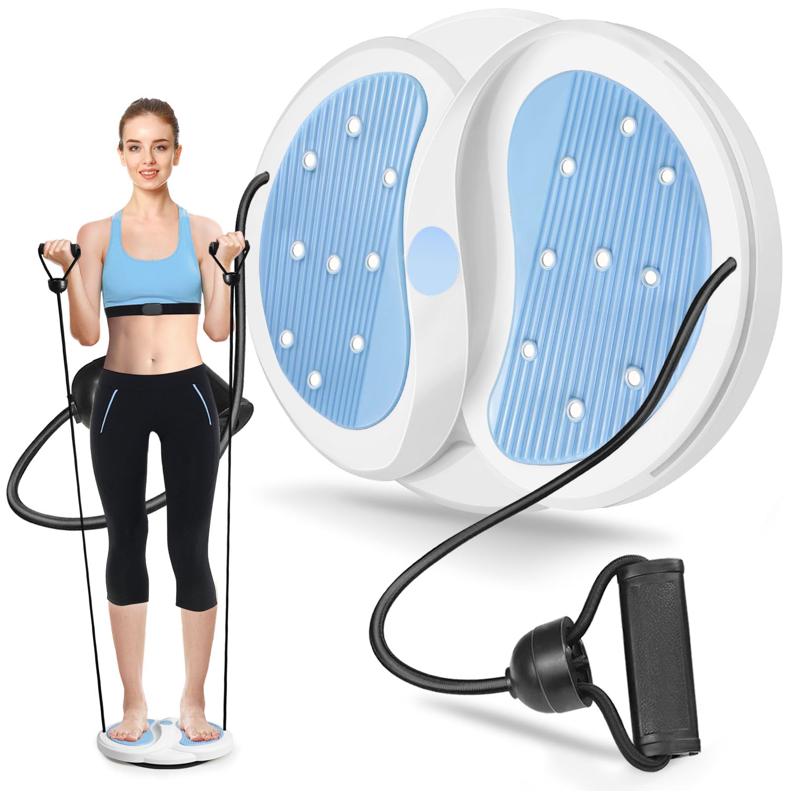 MAIKEHIGH Waist Twister, Twist Waisting Disc Multifunctional Magnetic Massage Fitness Turntable Balance Board with Drawstring Waist Butt Abdominal Trainer Fitness Equipment Home