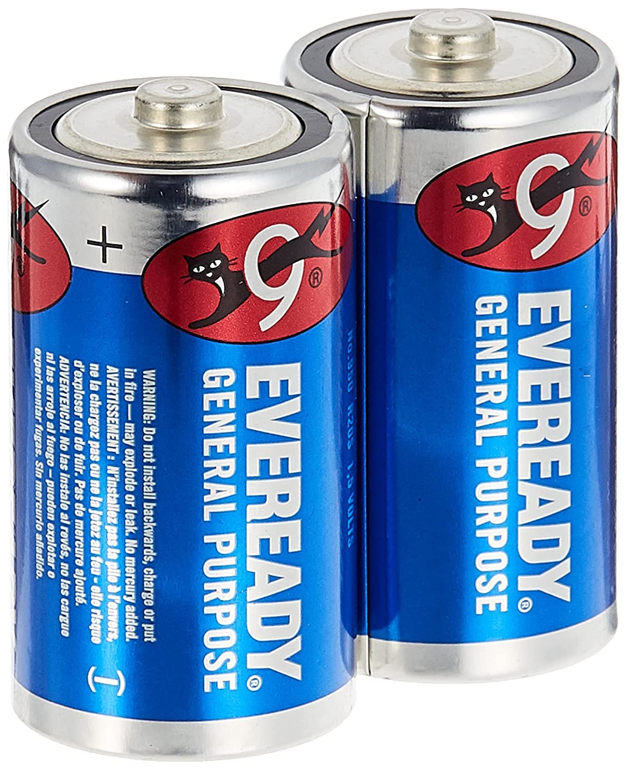 Eveready Carbon Zinc- Shrink Pack batteries - D, Pack of 2