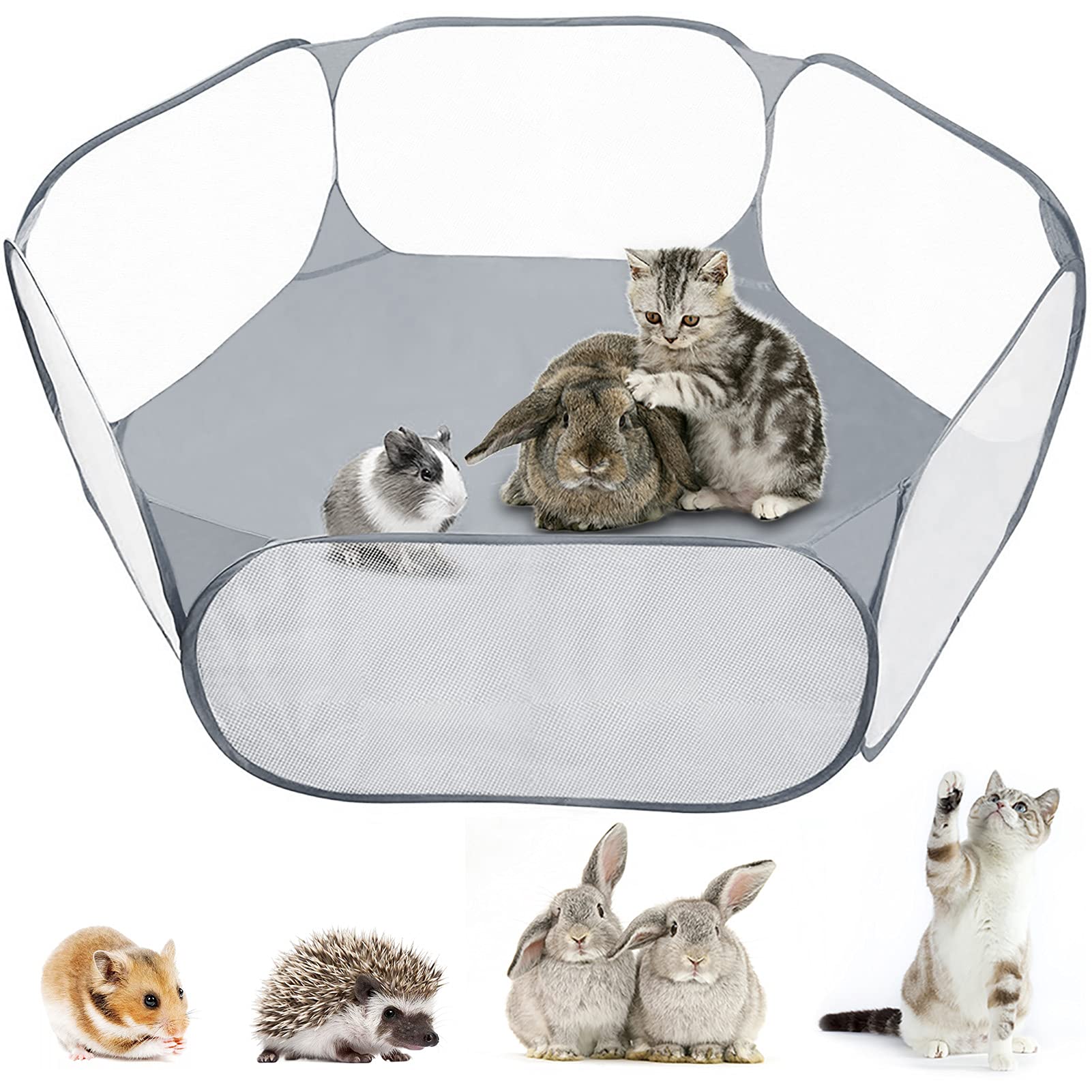 MAIKEHIGHSmall Animal Pet Playpen, Pop Open Cage Tent Exercise Fence for Guinea Pig, Rabbits, Hamster, hillas, Hedgehogs Foldable and Portable