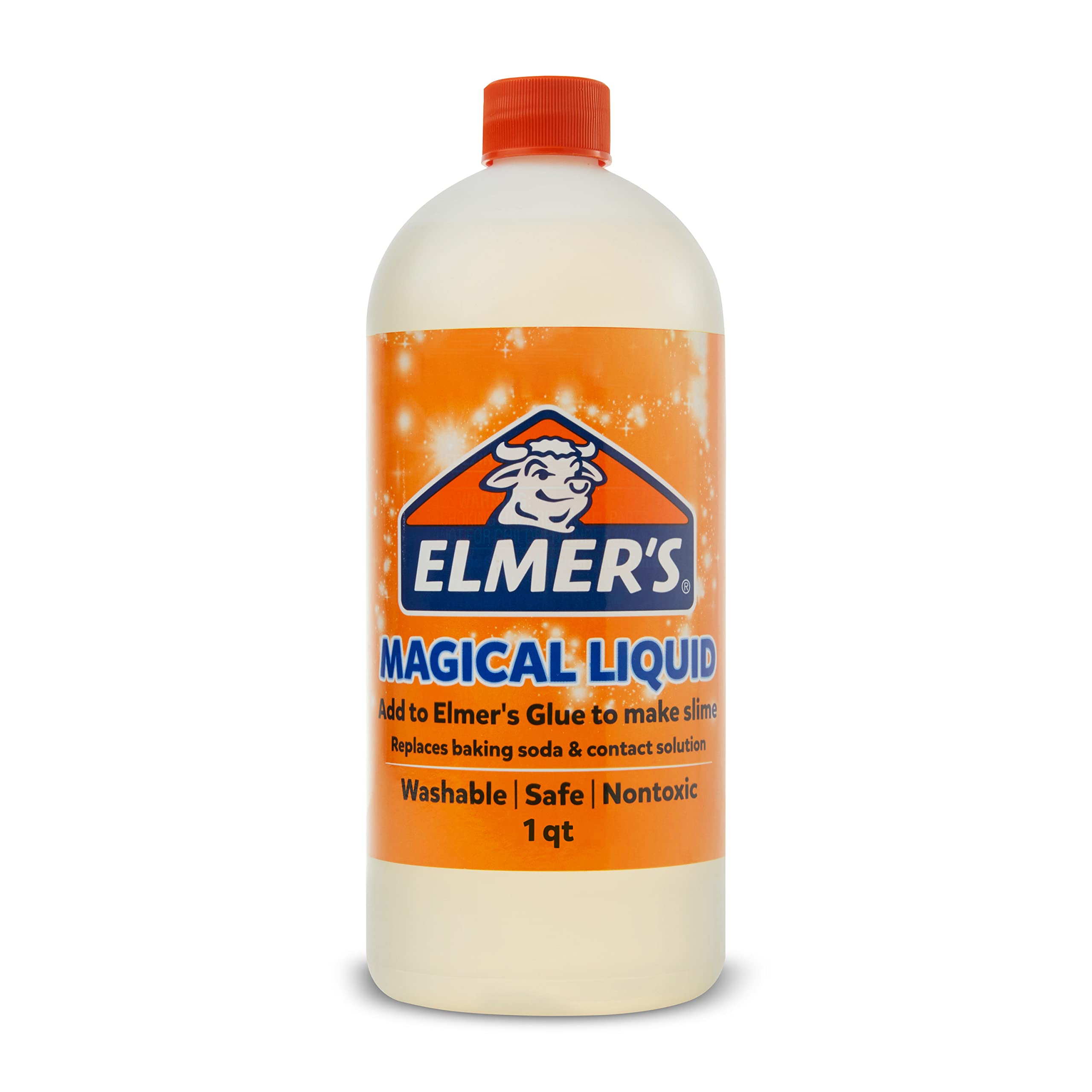 Elmer'sMagical Liquid Slime Activator Solution, Updated Formula for Double Slime Output, Safe and Washable, 1 Quart