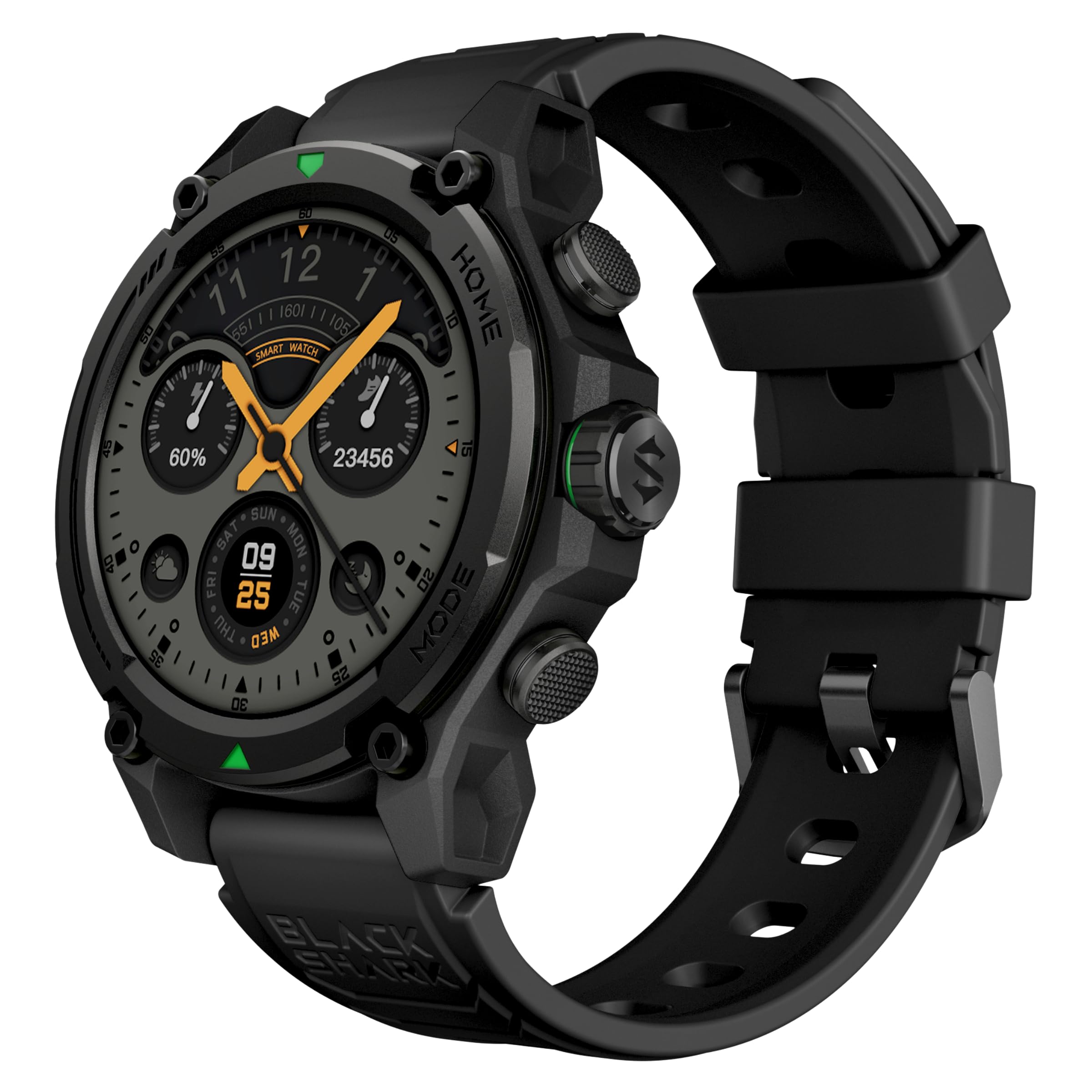 Black SharkGS3 Smart Watch With Durable Design,1.43-inch AMOLED Display, Built-in GPS & 100 Sports Modes, 21-Days Battery Life,Health Monitoring,IP68 Water Resistance & Bluetooth Connectivity - Black