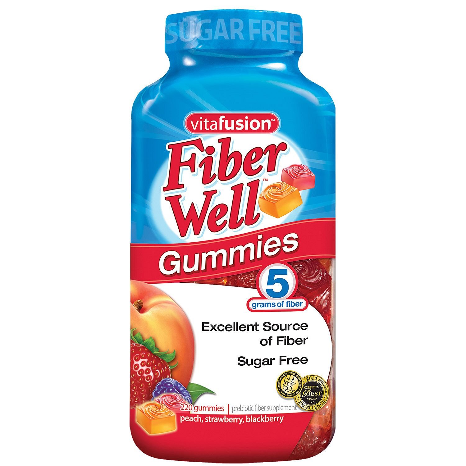 Vitafusion Fiber Gummies, 220Count "Sugar Free" (Pack of 2)