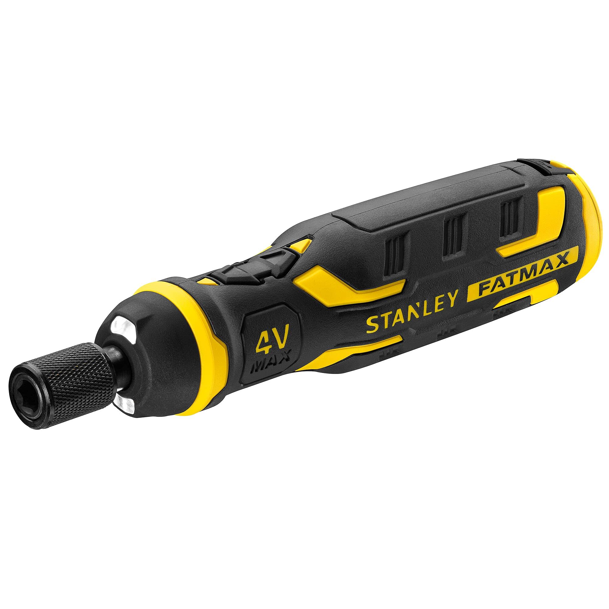 Stanley FATMAX Multi-Bit Screwdriver, Battery 4V, 1.5Ah, Optimum Speed, Compact Design, Magnetic Bit Holder, Includes 6 Bits and USB Cable - FMHT66719-0