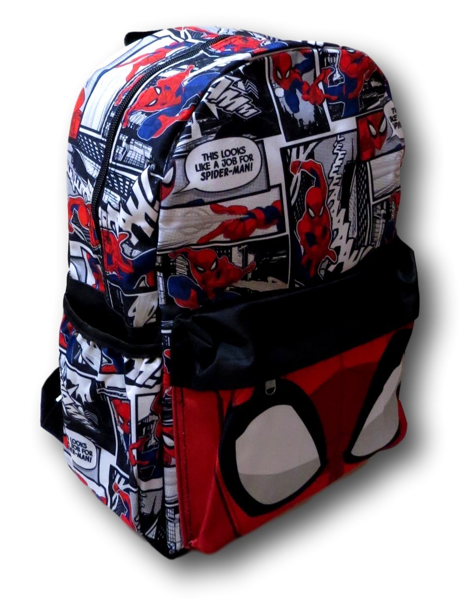 RuzKBNL Marvel Avengers Spider-Man Big Face 16" All over Backpack (Large)