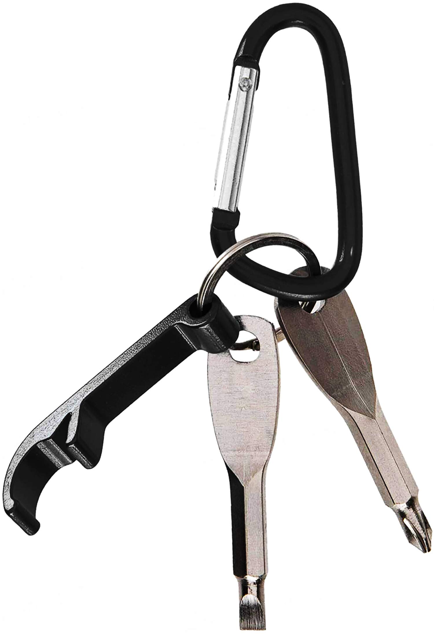 SOLDOUT 4 in 1 Pocket Carabiner Multipurpose Keychain Tool with Bottle Opener and Screwdriver