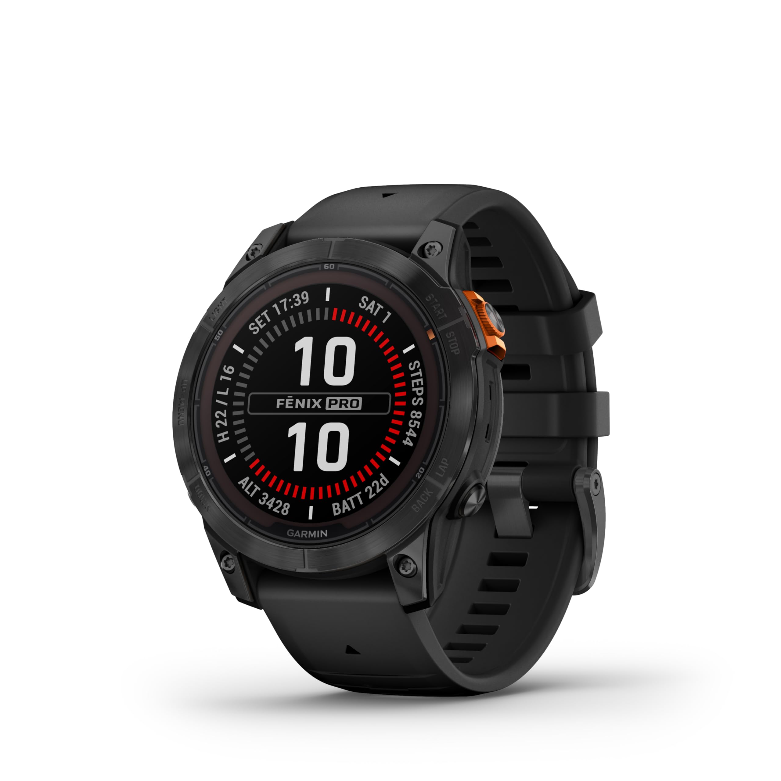 Garminfēnix 7 PRO SOLAR, Premium Multisport GPS Smartwatch,Solar Charging, Advanced Training Features, Touchscreen and Buttons, Ultratough Design , Flash Light, Up to 22 days battery life, Black