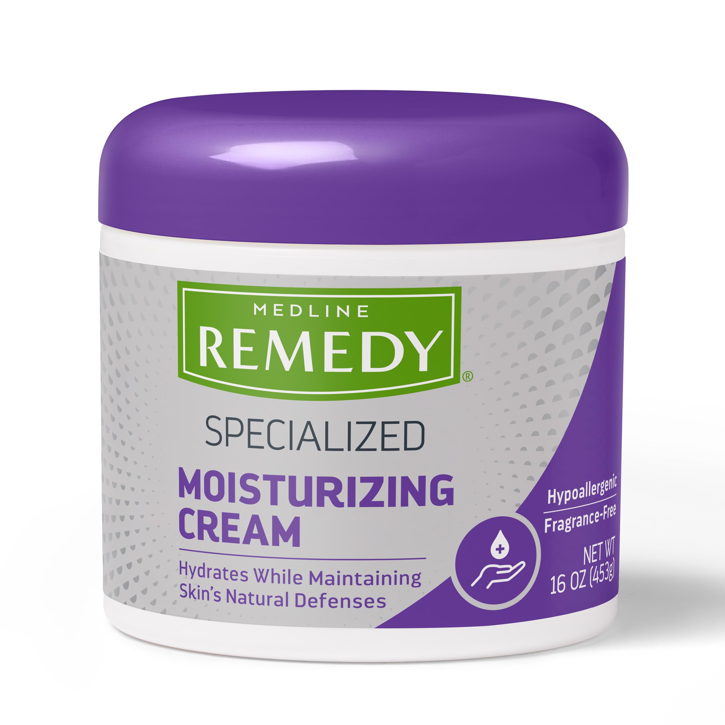 Medline RemedySpecialized Skin Cream, Fragrance-Free (16 oz), 1.5% Dimethicone, Nourishing Moisturizer for Dry Skin, Sulfate-Free, Paraben-free, Hypoallergenic Body Cream, Daily Lotion for Dry Skin