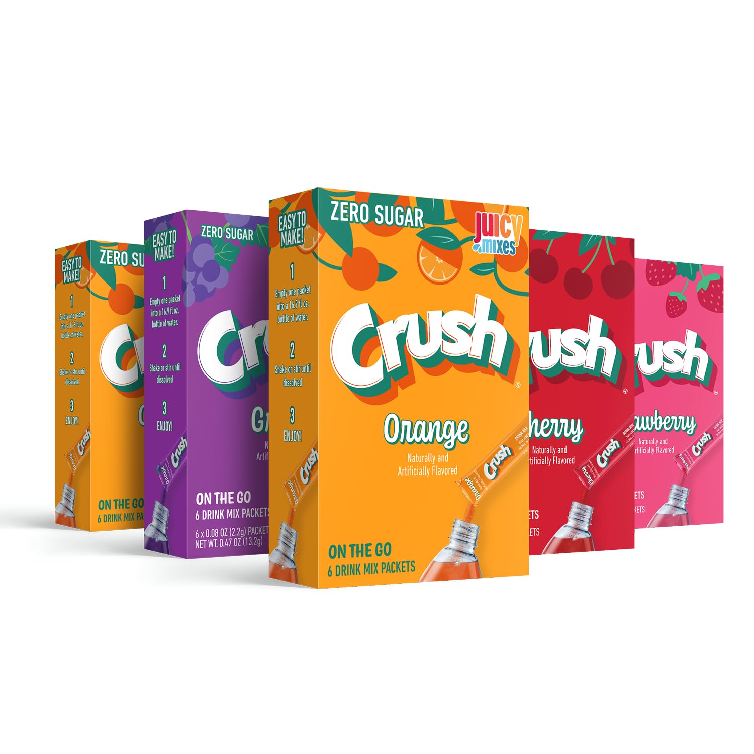 Crush- Powder Drink Mix - Sugar Free & Delicious (Classic Variety, 30 Sticks)