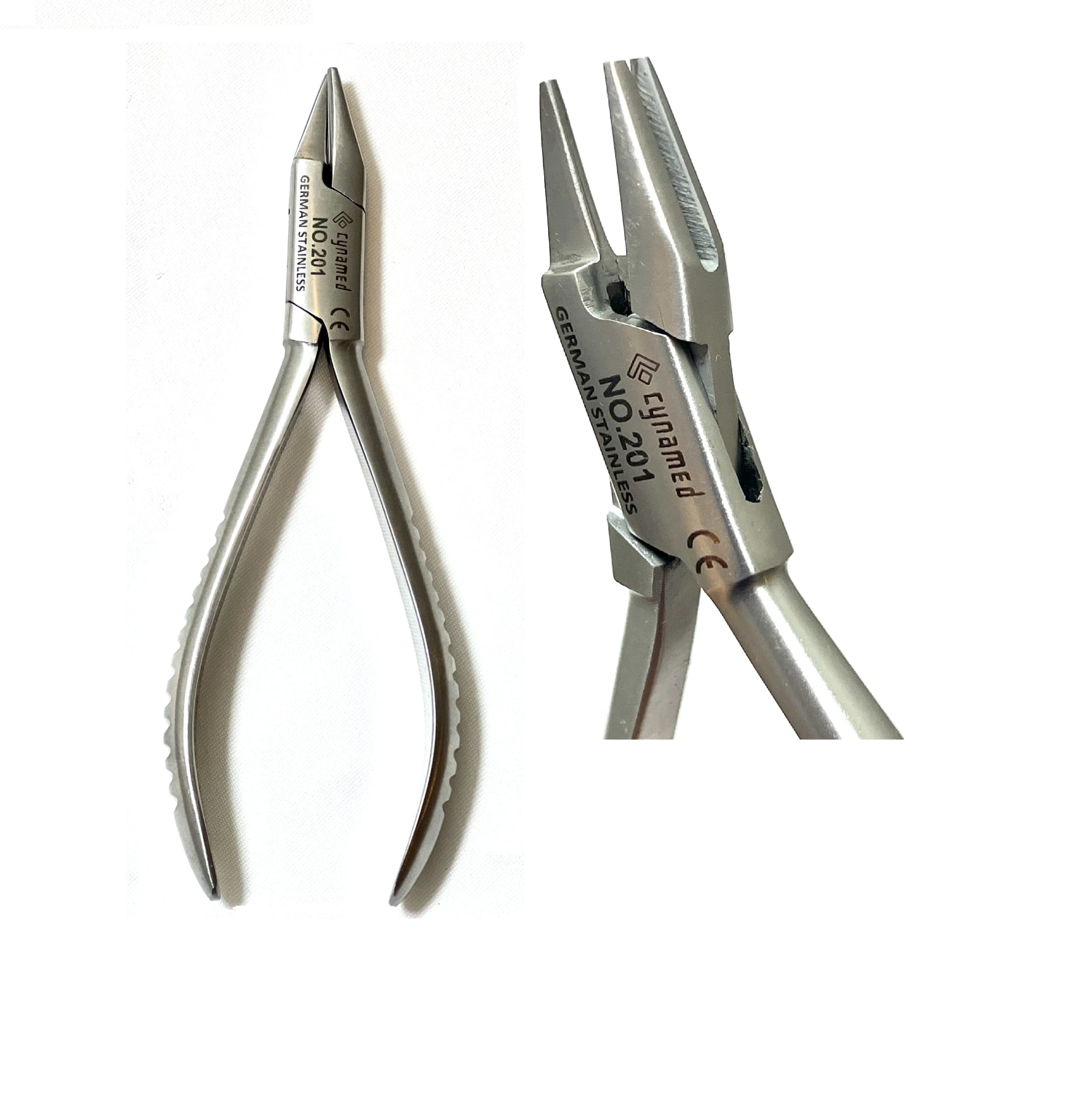 CynamedPremium German Stainless Orthodontic Aderer Plier 3 Prong Dental Wire Bending Plier Priple Beak Lab