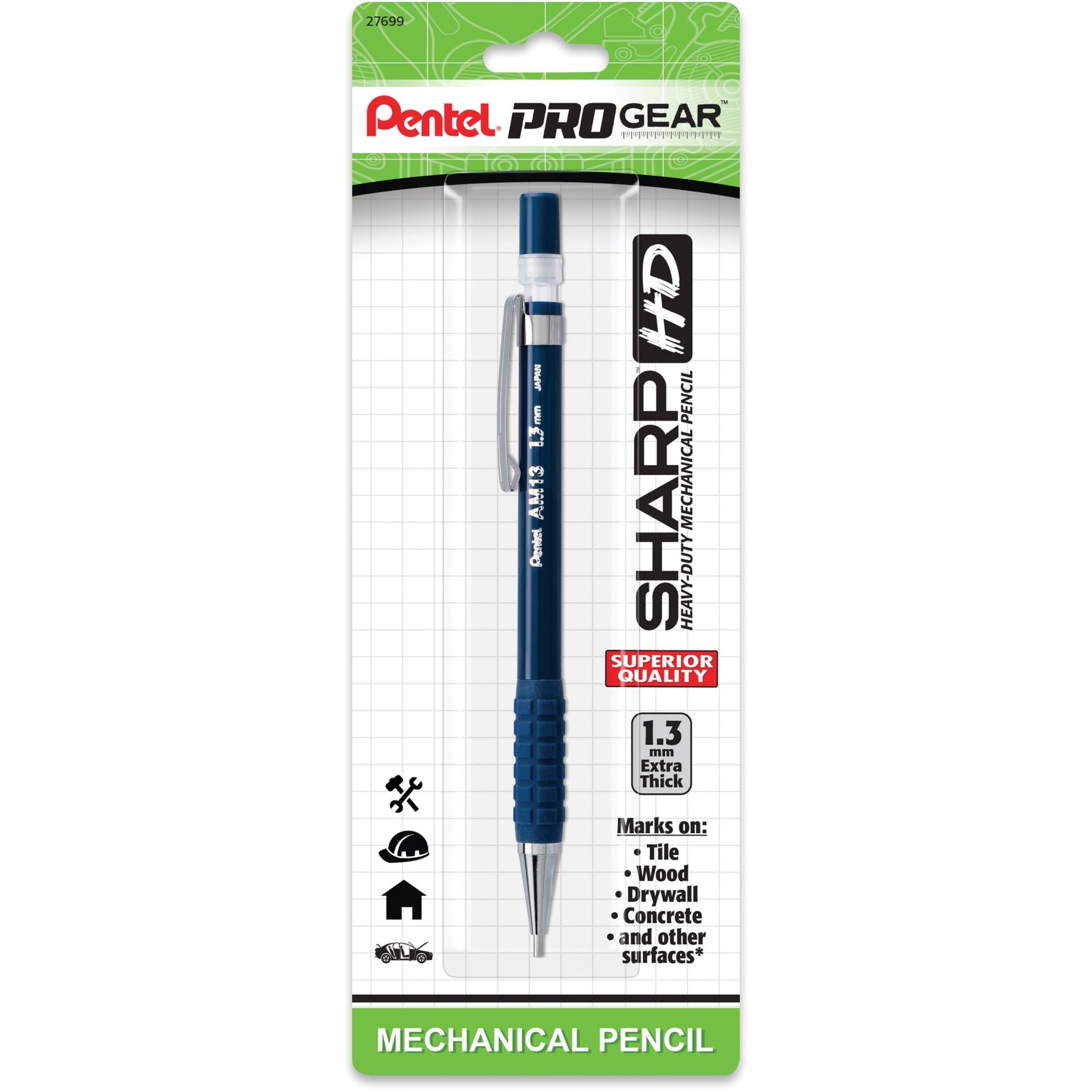 PentelPROGear 1.3mm Mechanical Pencil, Blue